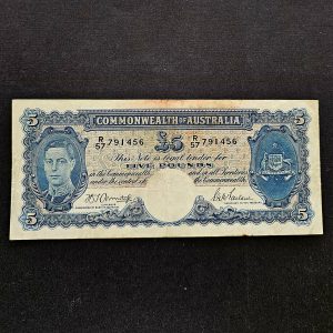 Australian Five Pound Banknote 1941