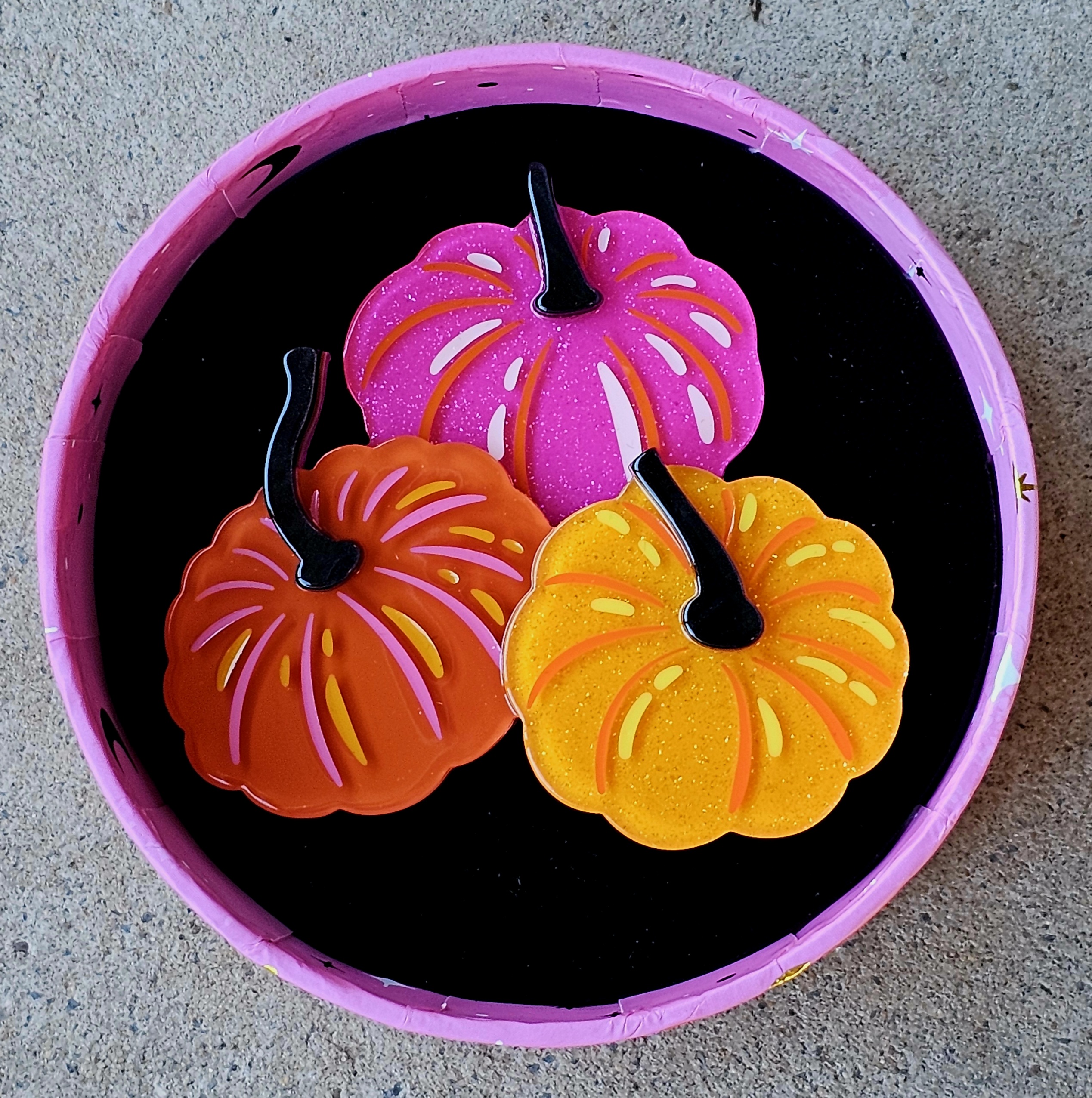 Erstwilder Brooch - Just Gourdgeous - morpeth antique centre hunter valley region halloween thrills chills haunted at heart gremlins megan roy scary movie horror necklace earrings brooch hair clip enamel pin collectable jewellery resin just gourdgeous pumpkin gourd