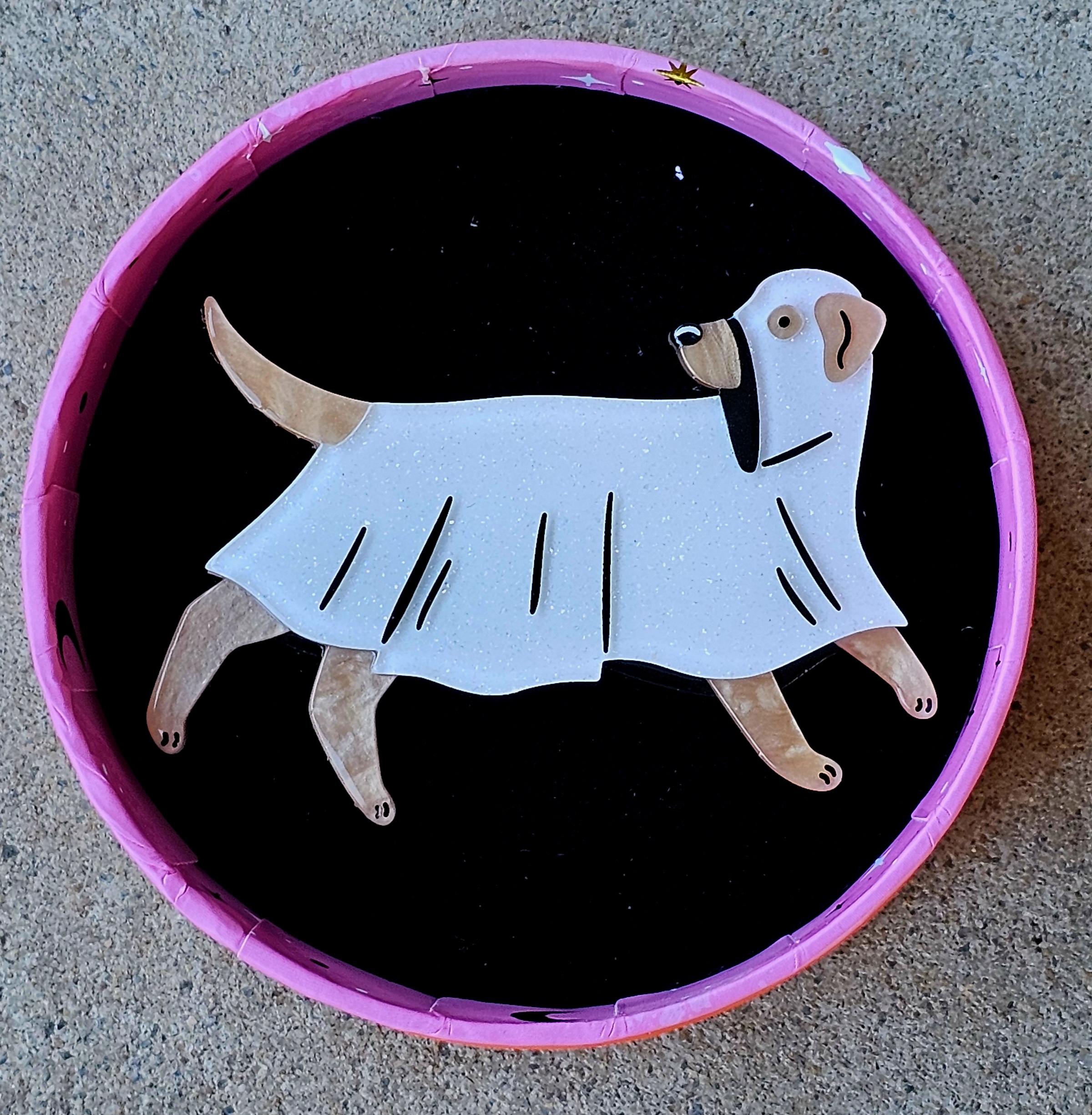 Erstwilder Brooch - Poltergeist Pooch - morpeth antique centre hunter valley region halloween thrills chills haunted at heart gremlins megan roy scary movie horror necklace earrings brooch hair clip enamel pin collectable jewellery resin poltergeist pooch dog