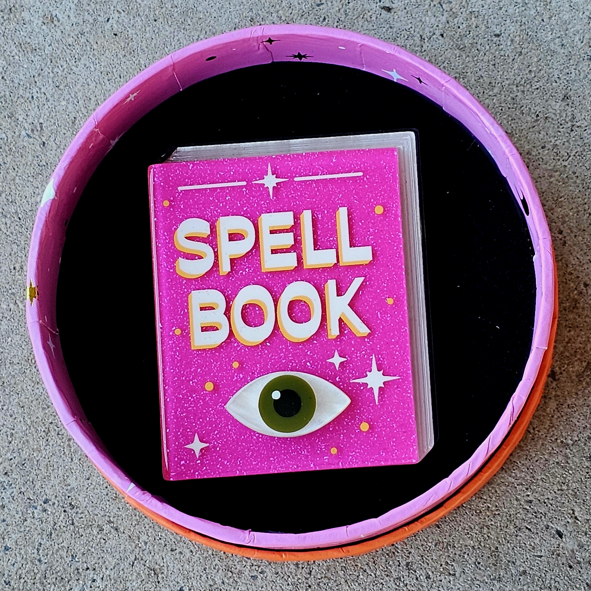 Erstwilder Brooch - Witchcraft for Dummies - morpeth antique centre hunter valley region halloween thrills chills haunted at heart gremlins megan roy scary movie horror necklace earrings brooch hair clip enamel pin collectable jewellery resin witch craft for dummies spell book