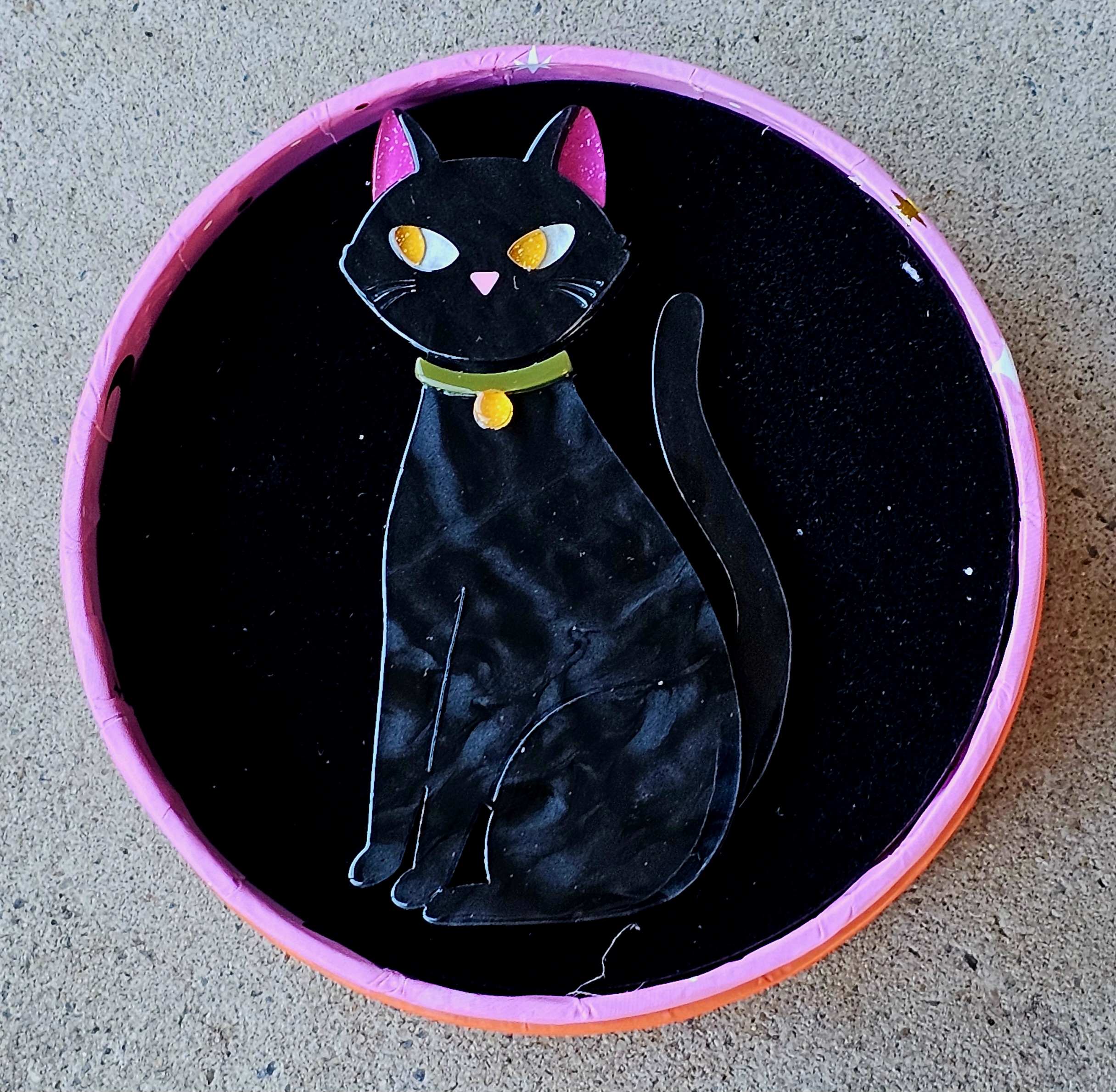 Erstwilder Brooch - Bad Luck Charm - morpeth antique centre hunter valley region halloween thrills chills haunted at heart gremlins megan roy scary movie horror necklace earrings brooch hair clip enamel pin collectable jewellery resin bad luck charm black cat