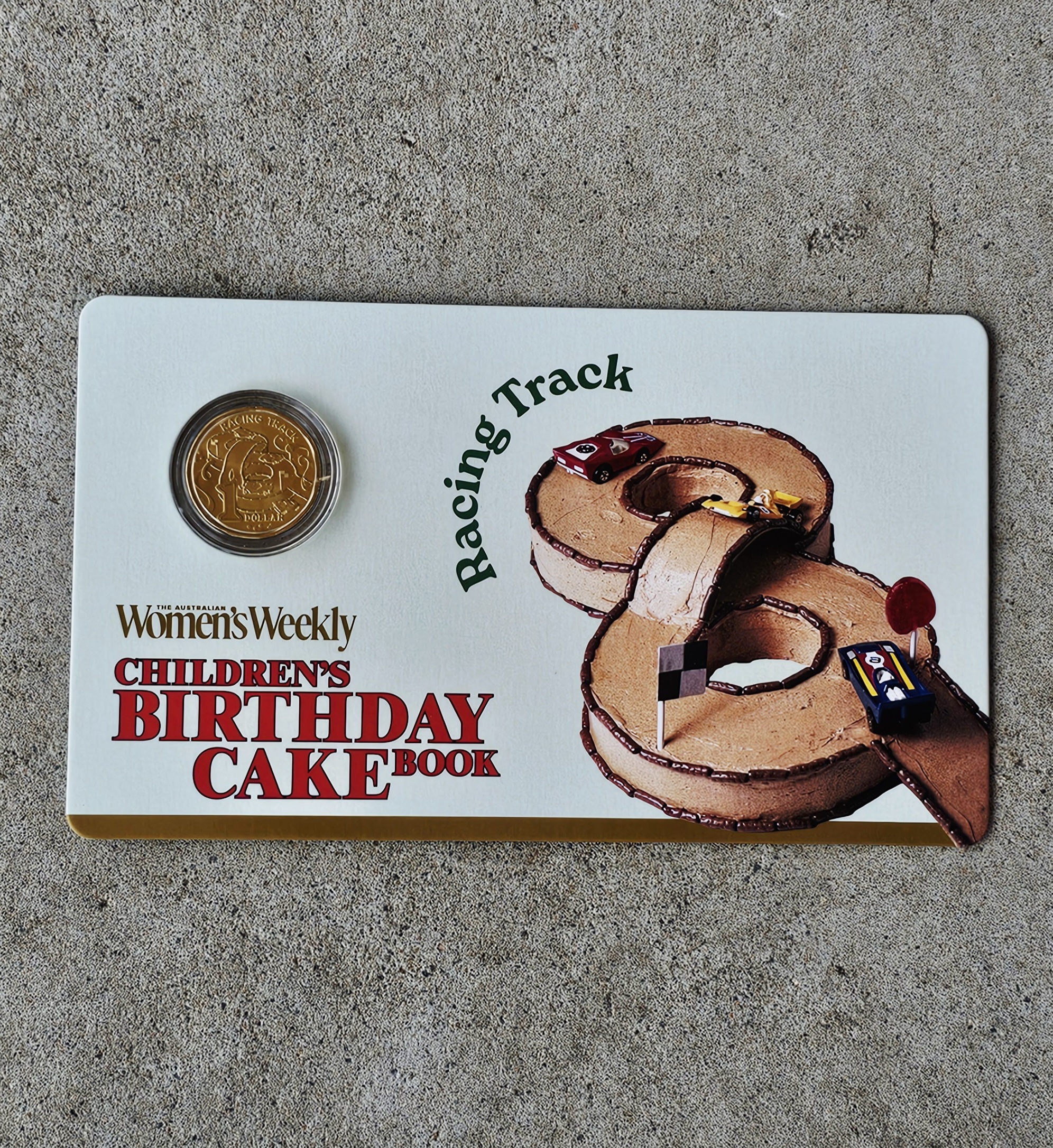 Australian One Dollar Coin - Racing Track - morpeth antique centre hunter valley region australian royal mint women's weekly collector coin set 45th anniversary birthday cake one dollar two children party hip hip hooray anniversary limited edition racing track