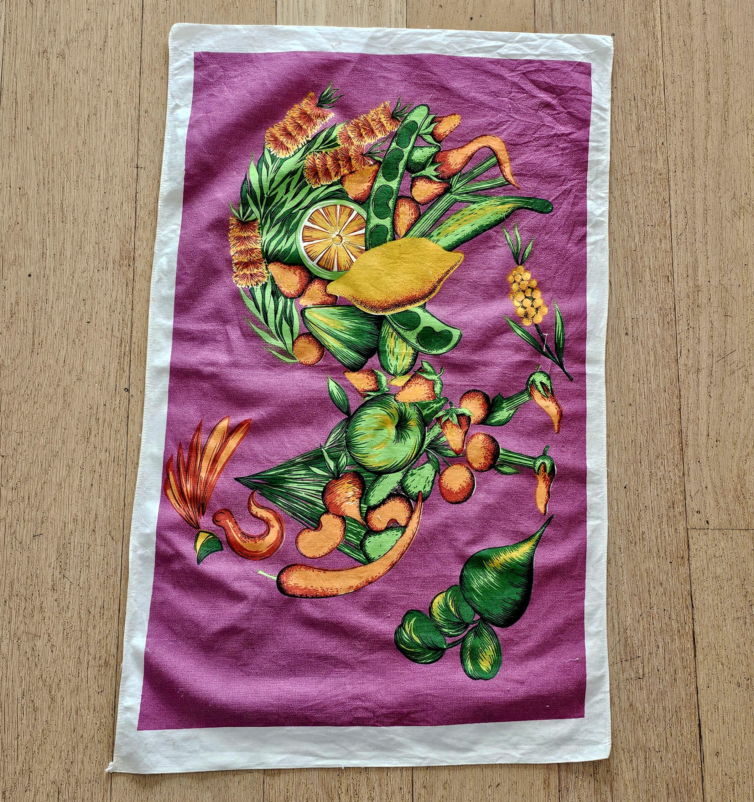 Teatowel - Citrus - morpeth gift gallery hunter valley region vintage road trip tea towel cotton linen citrus