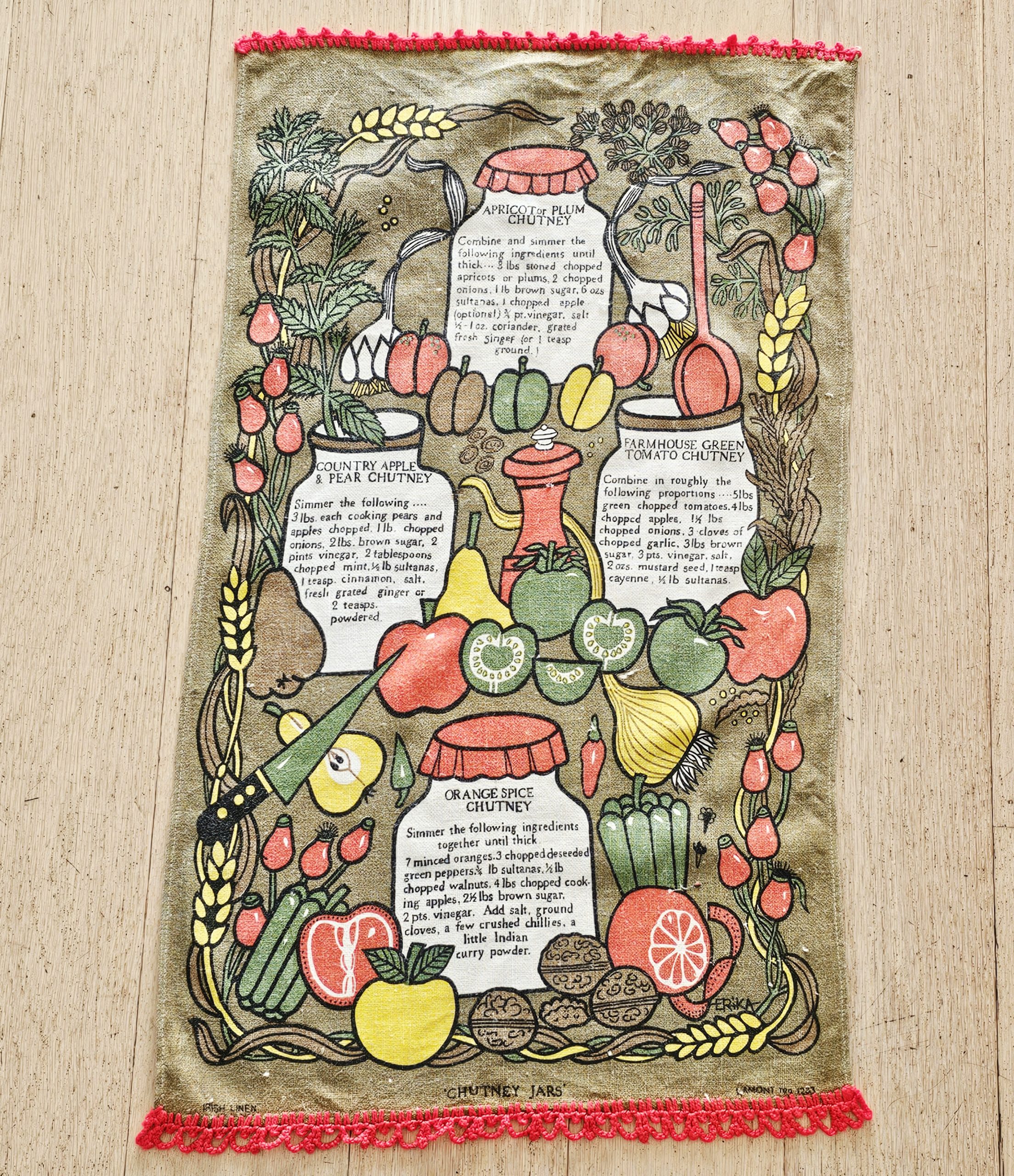 Teatowel - Chutney - morpeth gift gallery hunter valley region vintage road trip tea towel cotton linen chutney