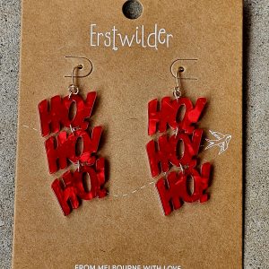 Erstwilder Earrings – Ho Ho Ho Red