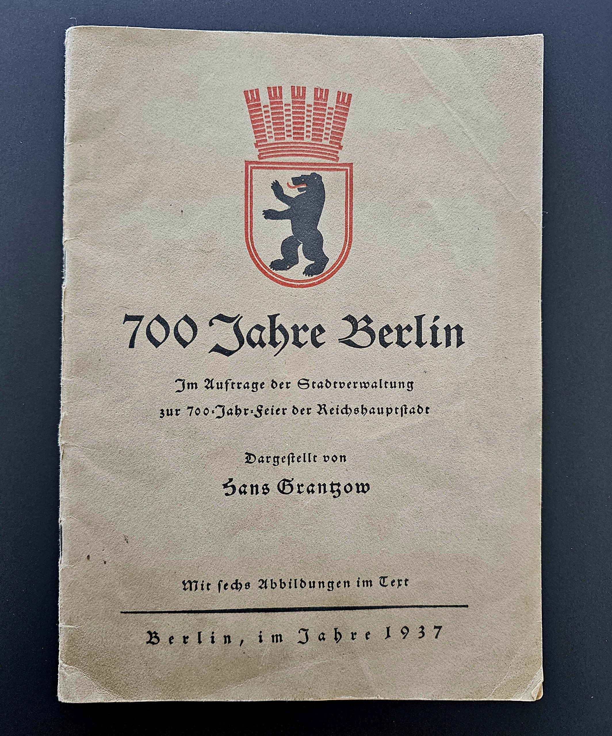 Porcelain Plaque & Book - Berlin 700 Year Anniversary - morpeth antique centre hunter valley region porcelain berlin bear coat of arms plaque commemorative seven hundred 700 years 1237 1937 790 anniversary third reich german city olympics summer winter book