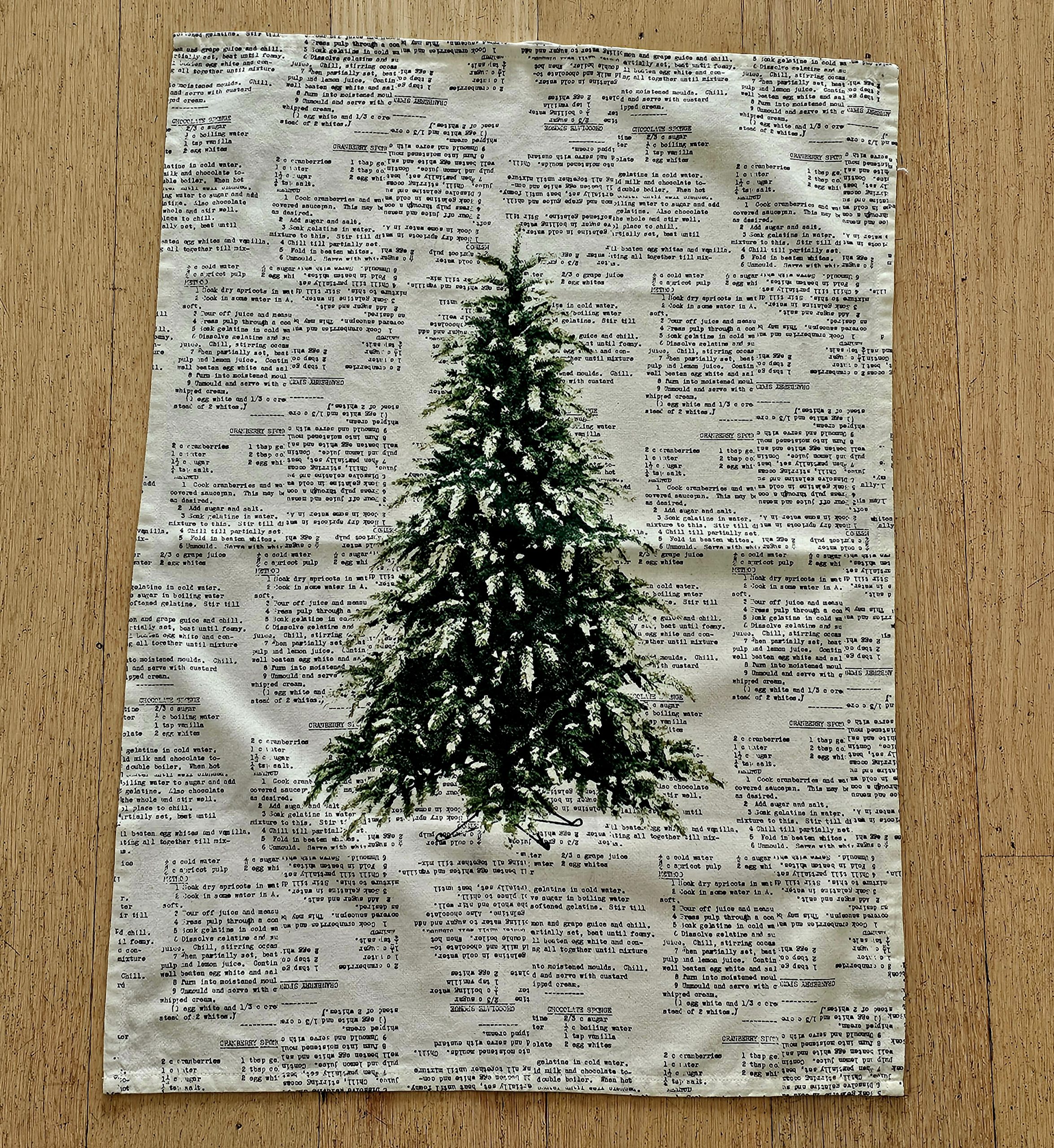 Teatowel - Christmas Recipes - morpeth antique centre hunter valley region vintage pre loved linen cotton souvenier holiday road trip tea towel christmas recipes