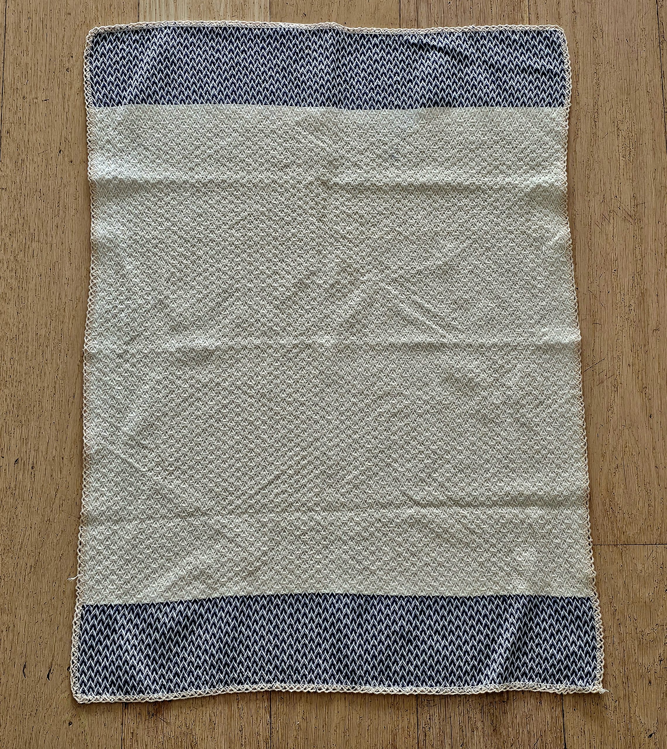 Teatowel - Blue Stripe - morpeth antique centre hunter valley region vintage pre loved linen cotton souvenier holiday road trip tea towel white and blue