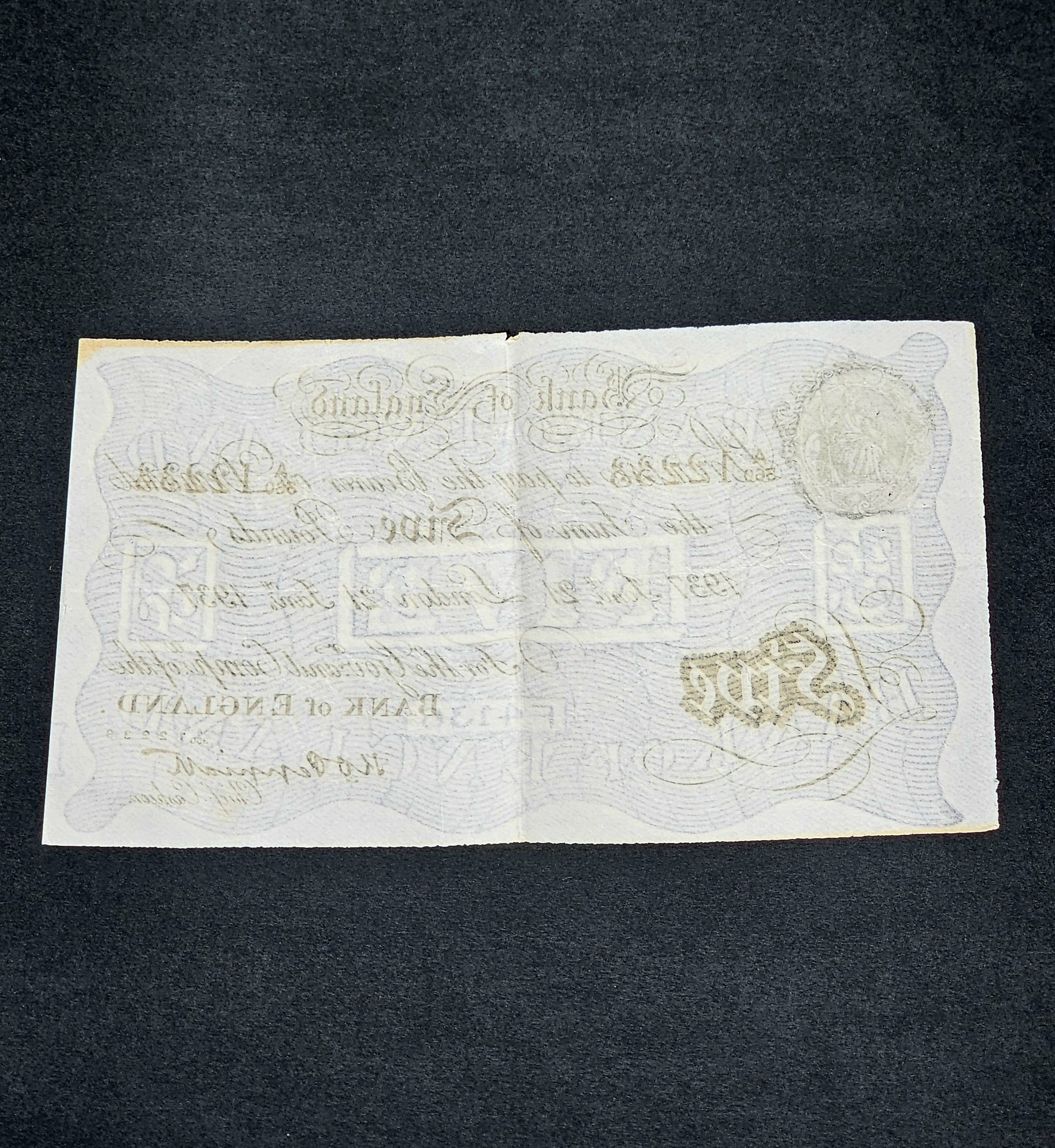 Operation Bernhard Five Pound Note - morpeth antique centre hunter valley region peaky blinders immortal man operation bernhard forged five ten twenty fifty pound note nazi germany third reich concentration camp produced world war two WWII bank england air drop