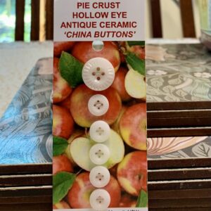 Hollow eye Pie Crust, 6 china buttons (code010)