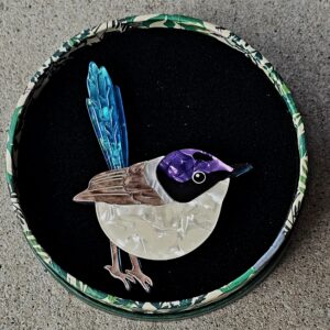 Erstwilder Brooch – Purple Crowned Fairy Wren