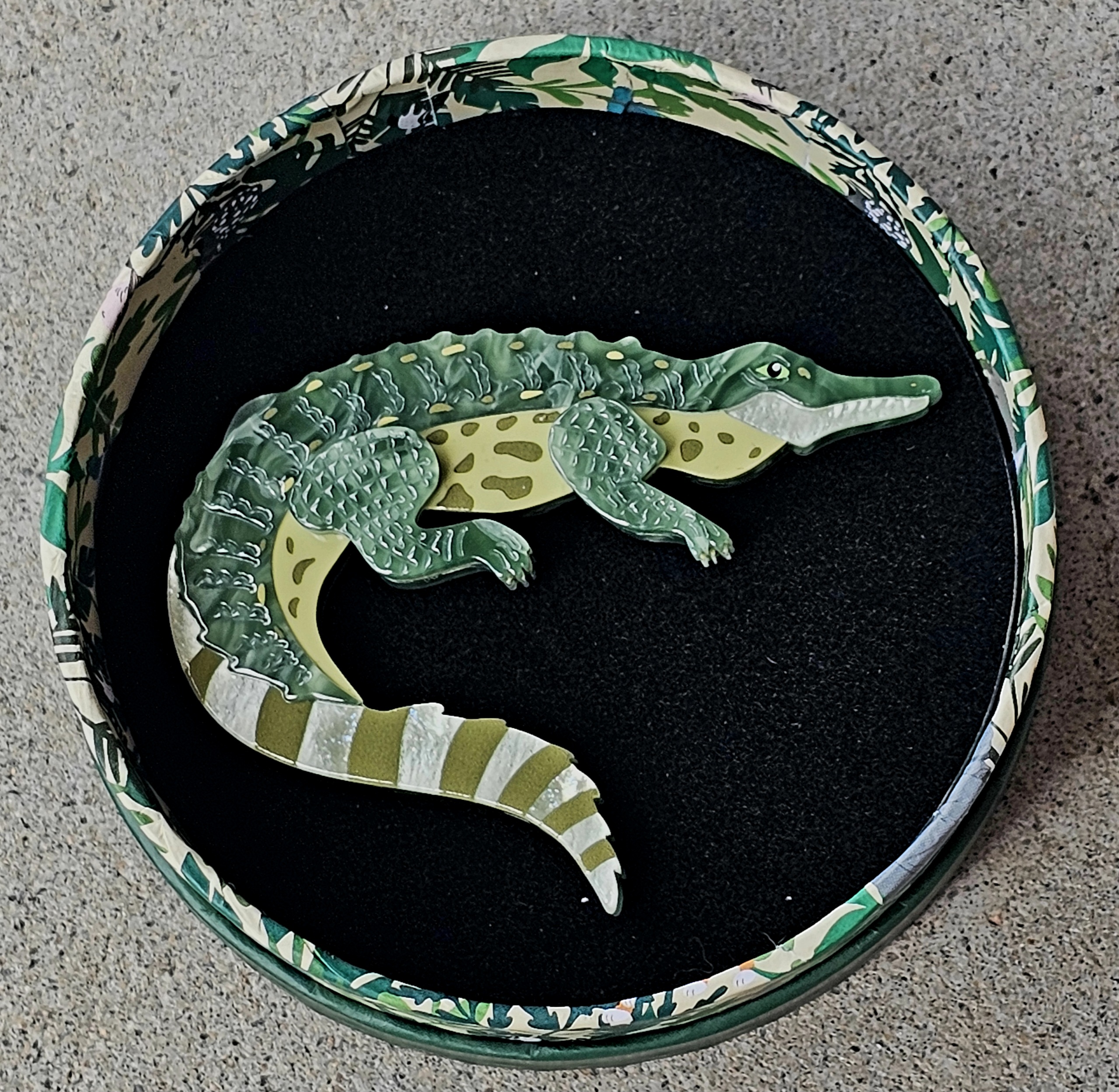 Erstwilder Brooch - Siamese Crocodile - morpeth antique centre hunter valley region erstwilder the rarest kind endangered threatened species brooch earrings enamel pin double siamese crocodile