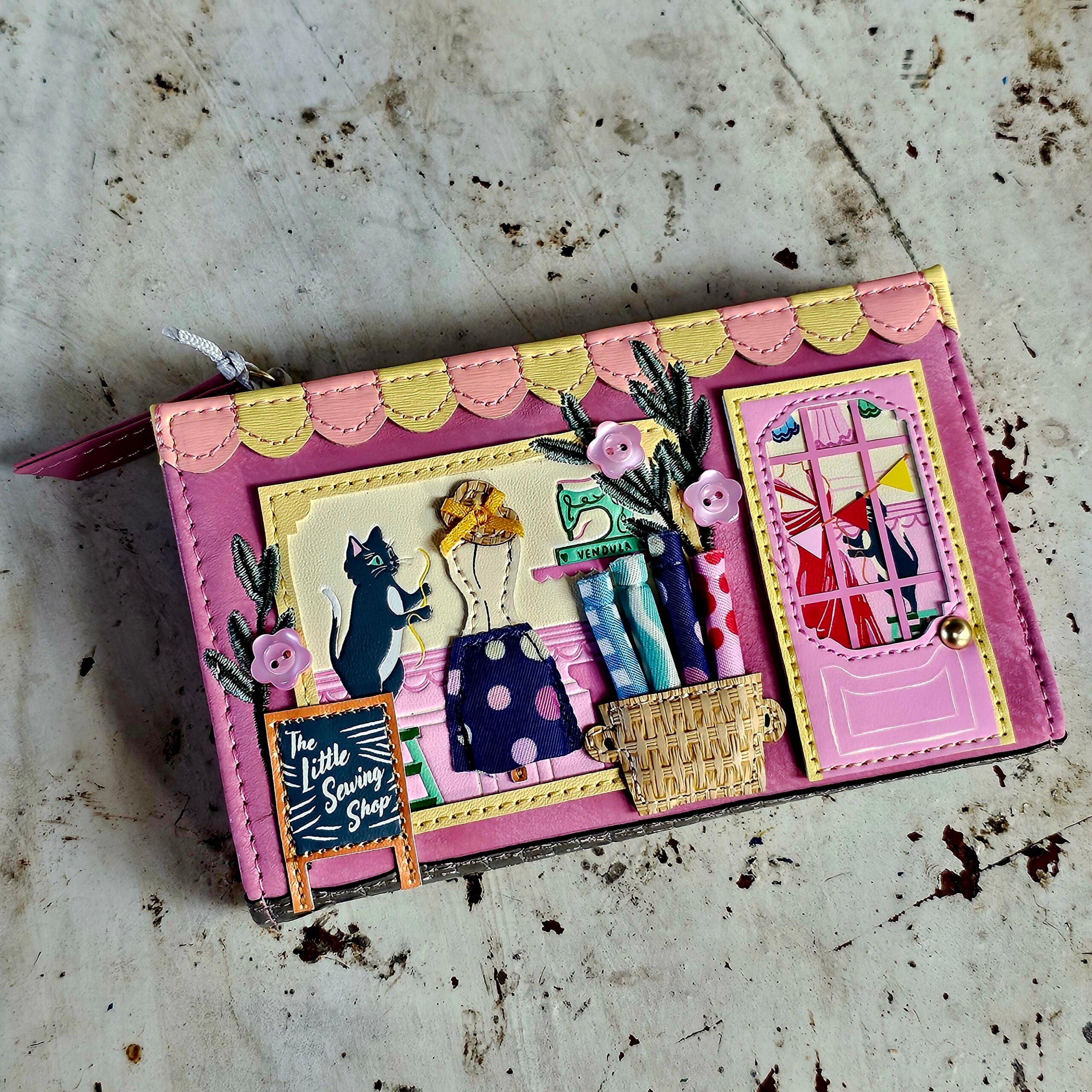 Vendula Folding Wallet - Sewing Shop - morpeth antique centre hunter valley region vendula london collectable grab grace phone pouch kate card coin zip wallet purse handbag cotton reel sewing shop store little