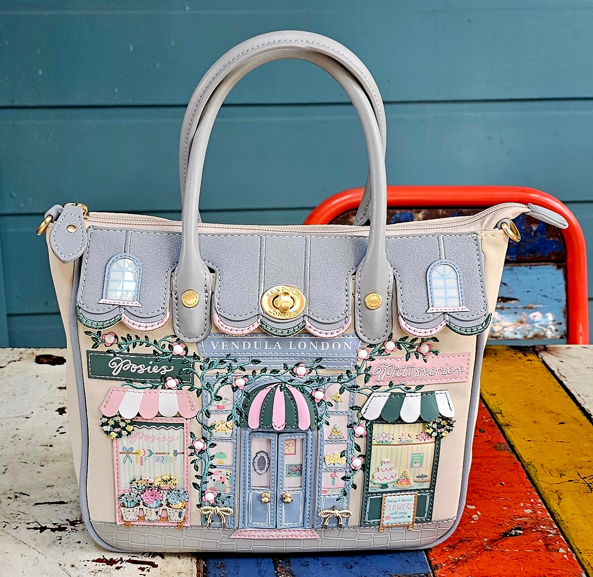 Vendula Isabelle Bag - Posies & Patisseries - morpeth antique centre hunter valley region vendula london collectable grab grace phone pouch kate card coin zip wallet purse handbag florist flower posies patisseries shop store little isabelle