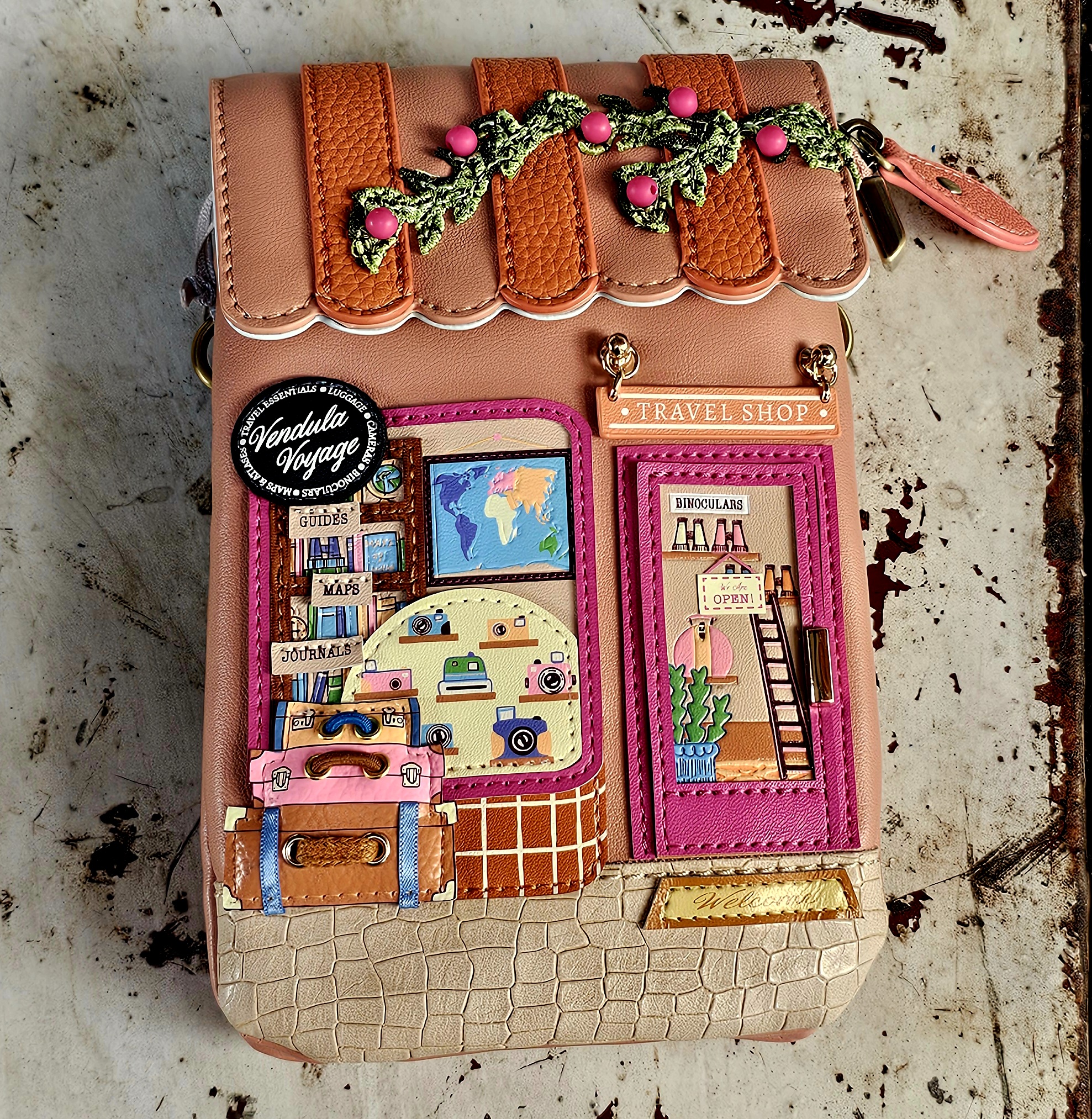 Vendula Phone Pouch Bag - Voyage Travel Shop - morpeth antique centre hunter valley region vendula london collectable grab grace phone pouch kate card coin zip wallet purse handbag florist flower posies patisseries shop store travel shop