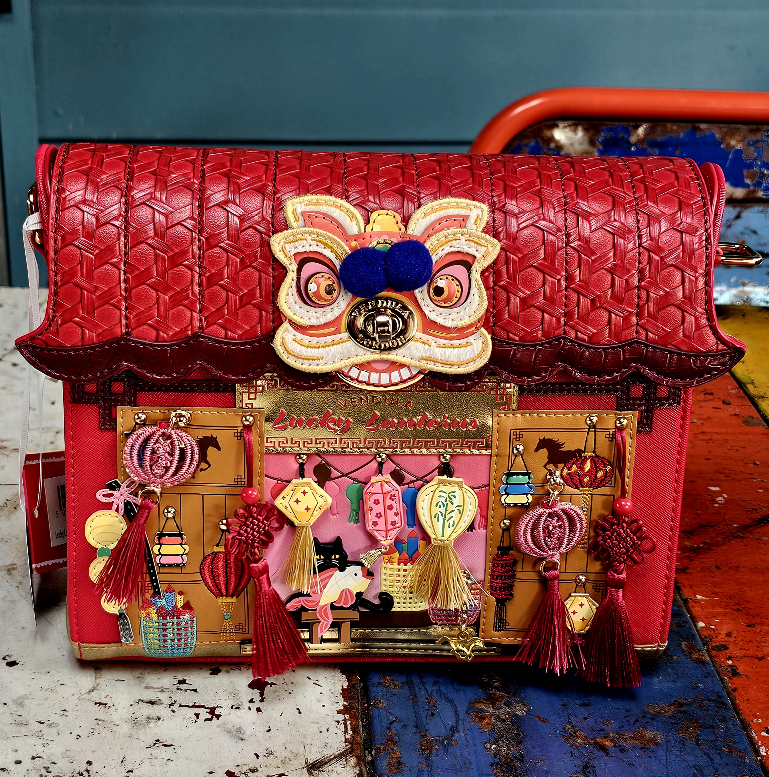 Vendula Box Bag - Lucky Lantern Shop - morpeth antique centre hunter valley region vendula london collectable grab grace phone pouch kate card coin zip wallet purse handbag bea up away hot air balloons above the clouds lucky lantern chinese new year horse