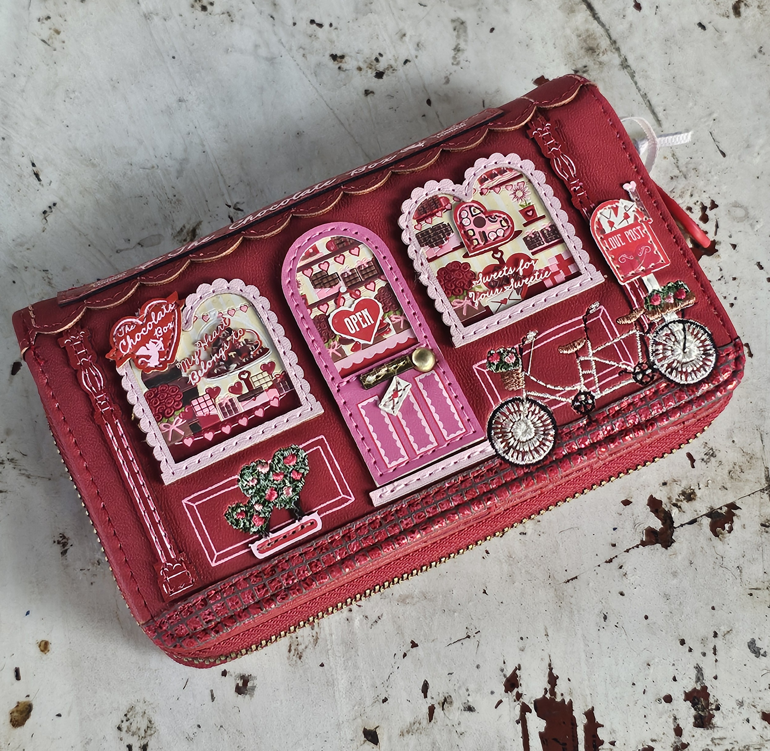 Vendula Zip Around Wallet - Chocolate Box - morpeth antique centre hunter valley region vendula london collectable grab grace phone pouch kate card coin zip wallet purse handbag bea up away hot air balloons above the clouds lucky lantern chinese new year horse clover inn hotel pub chocolate box kittens