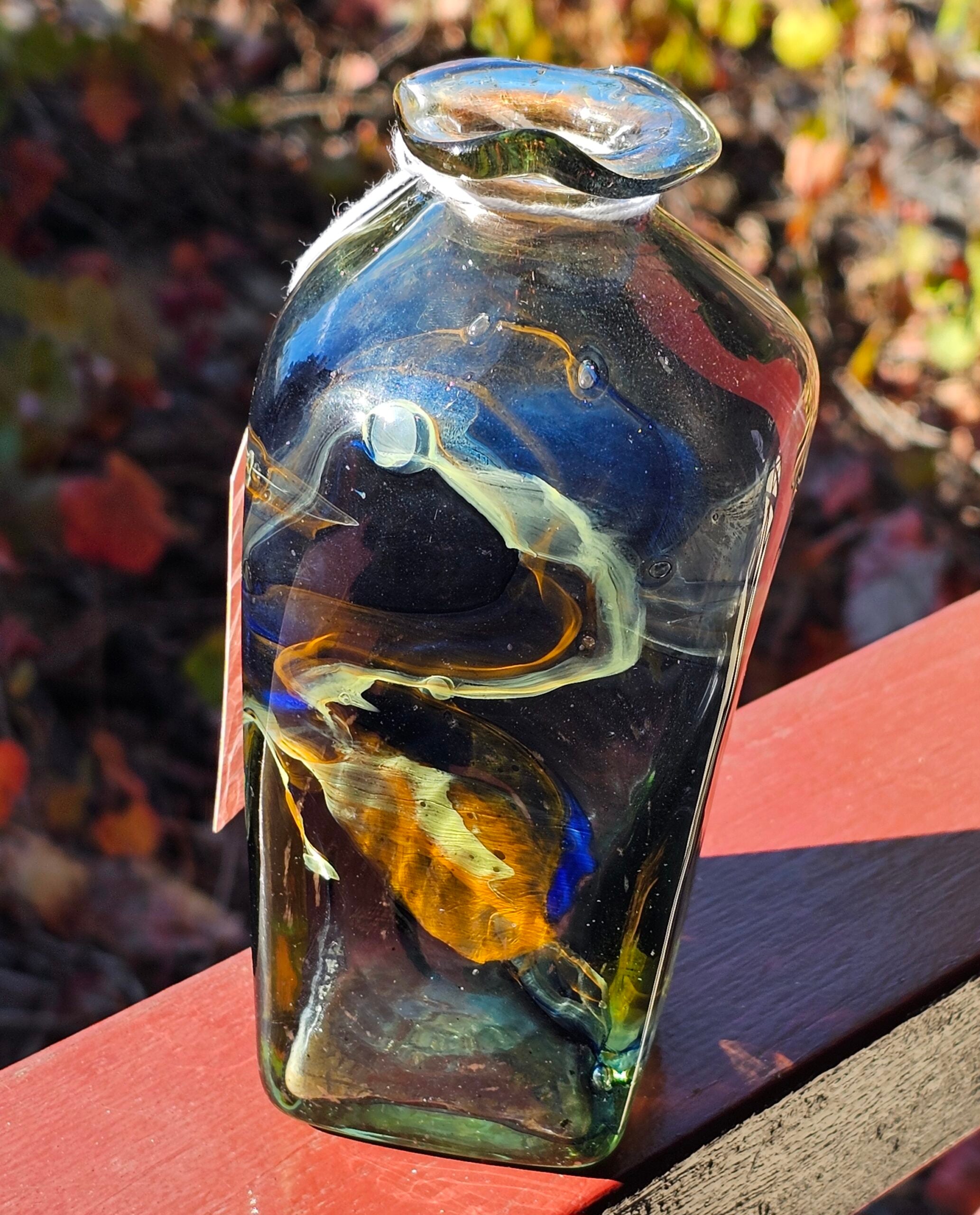 Art Glass Vase by Tom Persson - morpeth antique centre hunter valley vintage art glass vase tom pearsson jam factory adelaide south australia