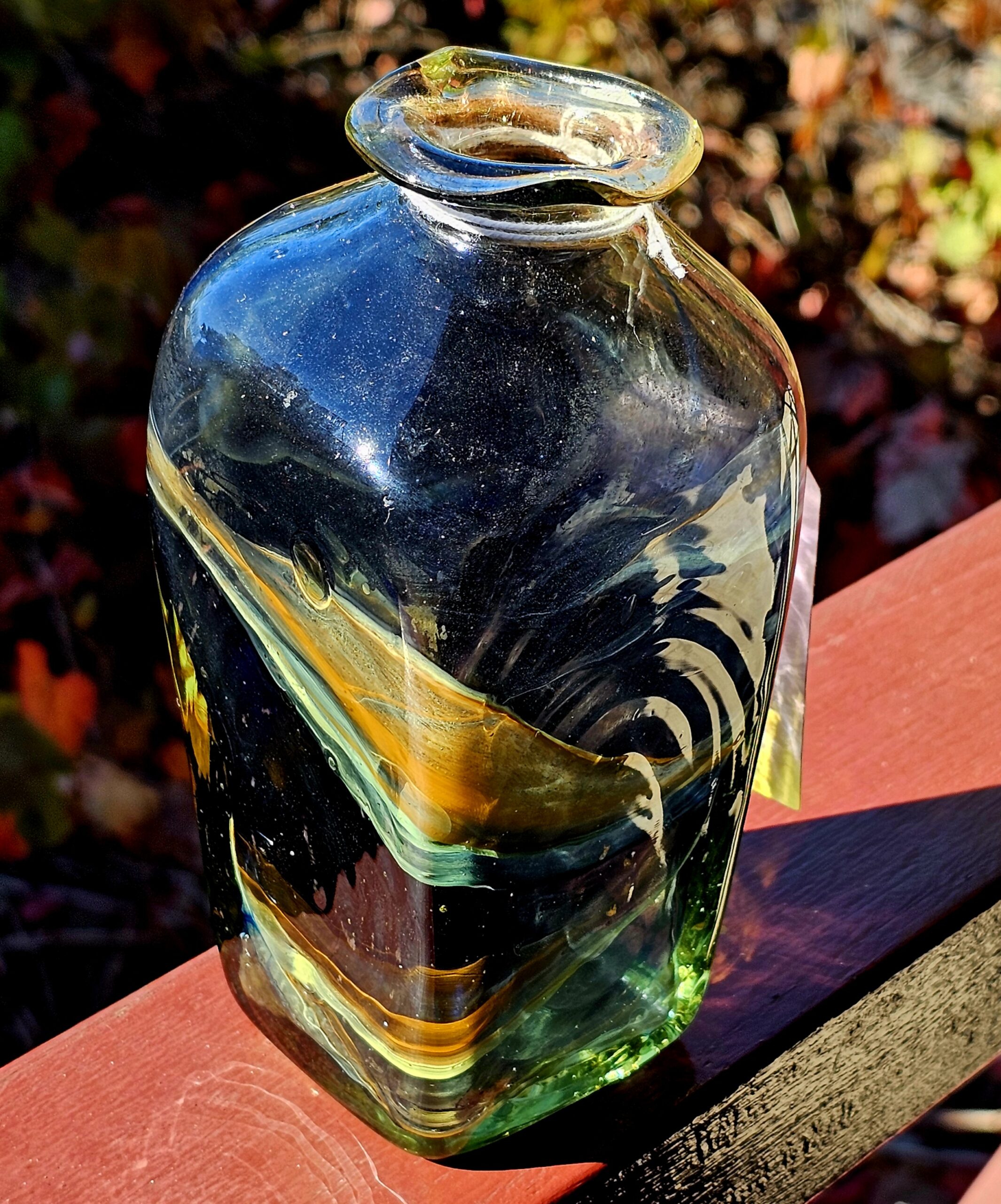 Art Glass Vase by Tom Persson - morpeth antique centre hunter valley vintage art glass vase tom pearsson jam factory adelaide south australia
