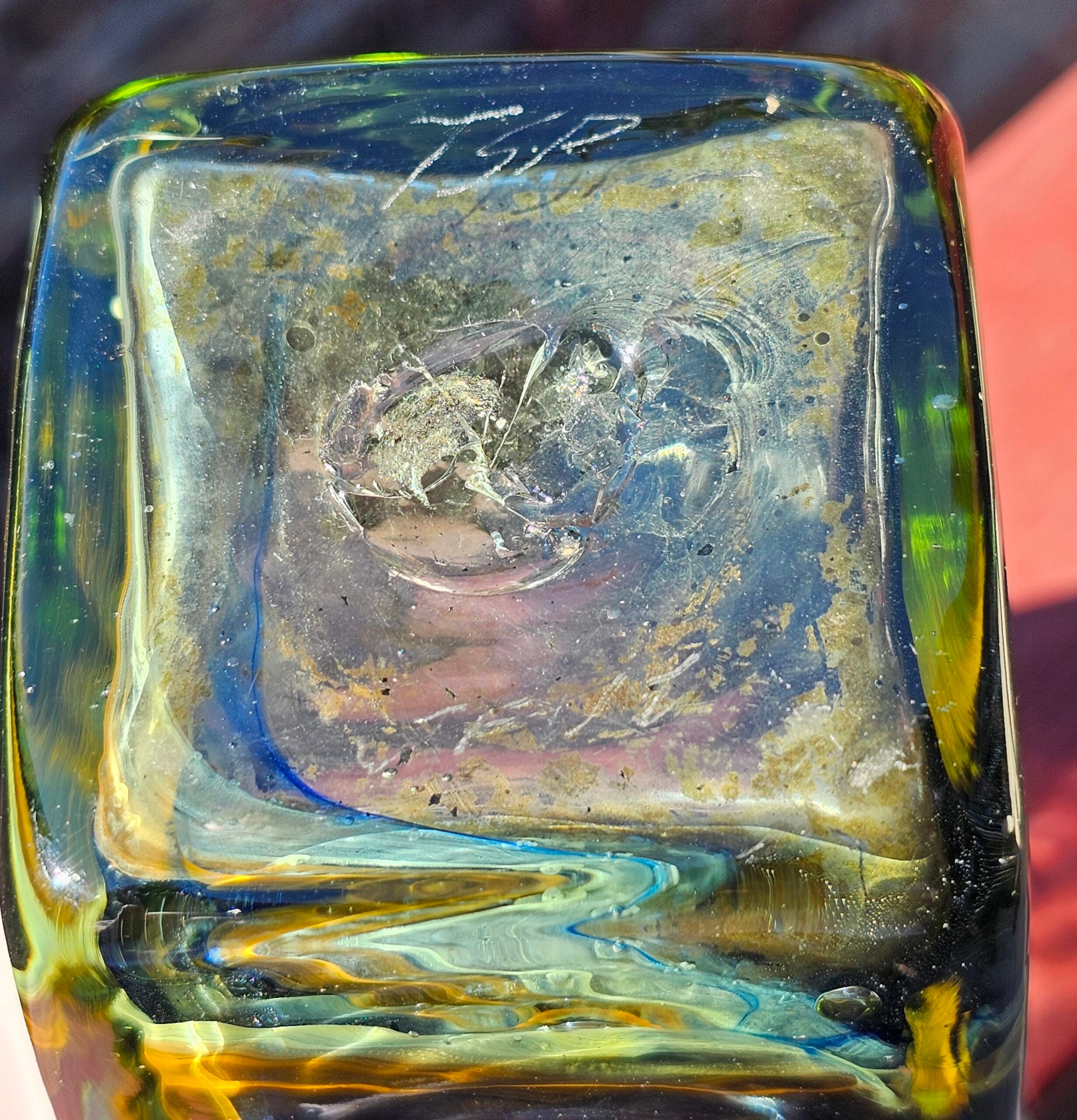 Art Glass Vase by Tom Persson - morpeth antique centre hunter valley vintage art glass vase tom pearsson jam factory adelaide south australia