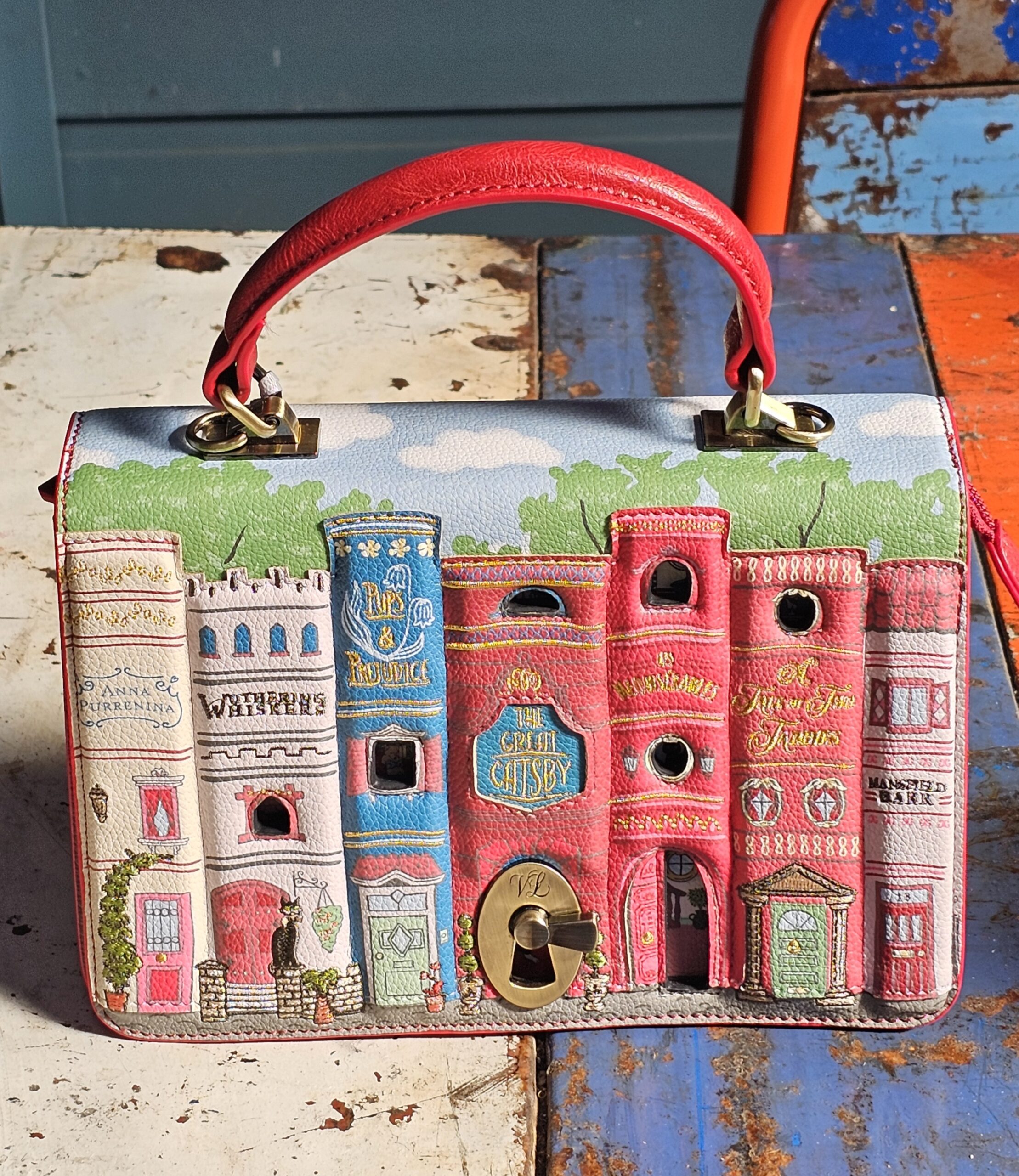 Vendula Cassie Bag - Bookcase - morpeth gift gallery hunter valley region vendula handbag pouch wallet coin purse cassie grand hotel boulevard willow reception bell suitcase stack book evie phone