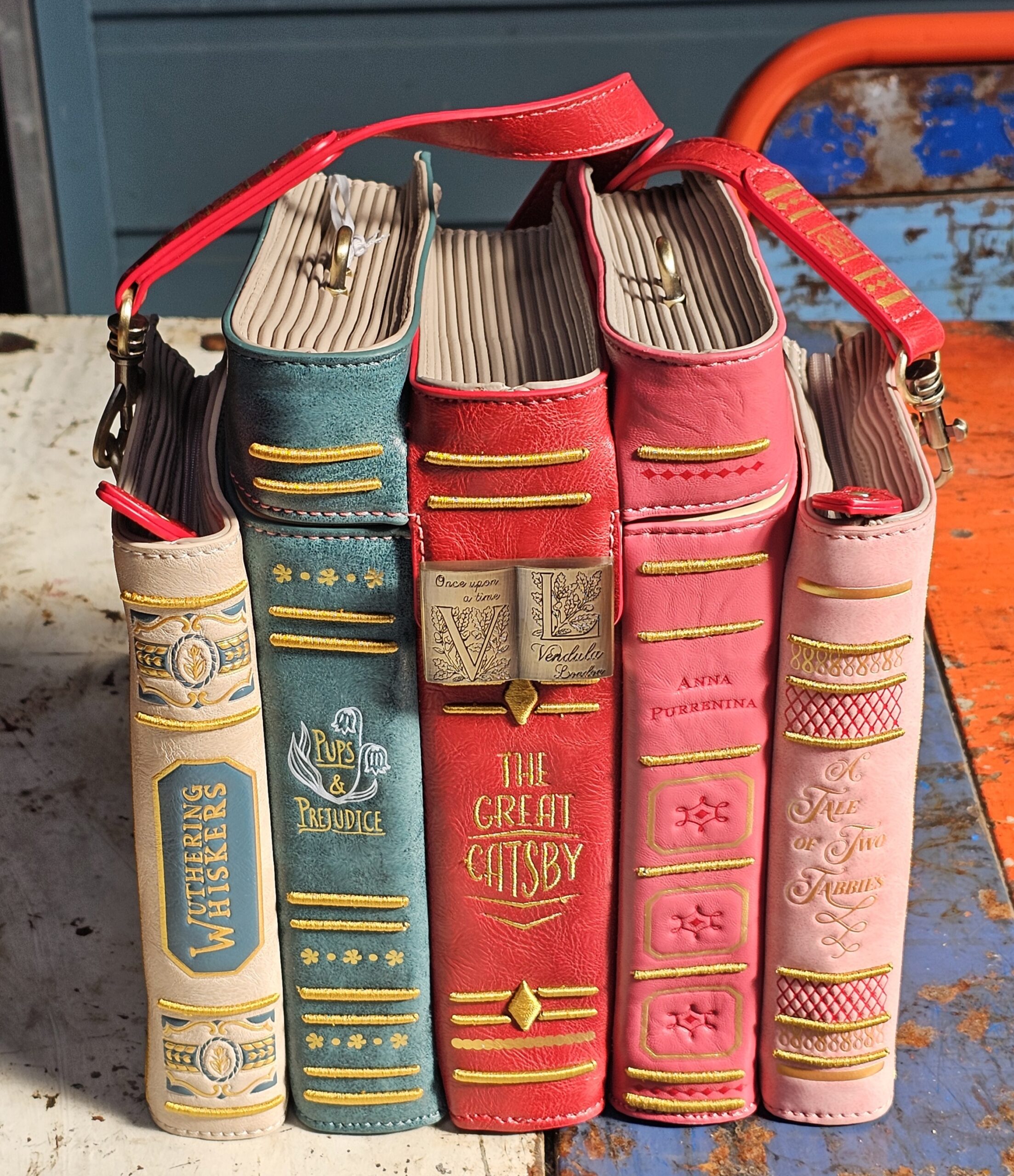 Vendula Stack Bag - Bookshelf - morpeth gift gallery hunter valley region vendula handbag pouch wallet coin purse cassie grand hotel boulevard willow reception bell suitcase stack book evie phone