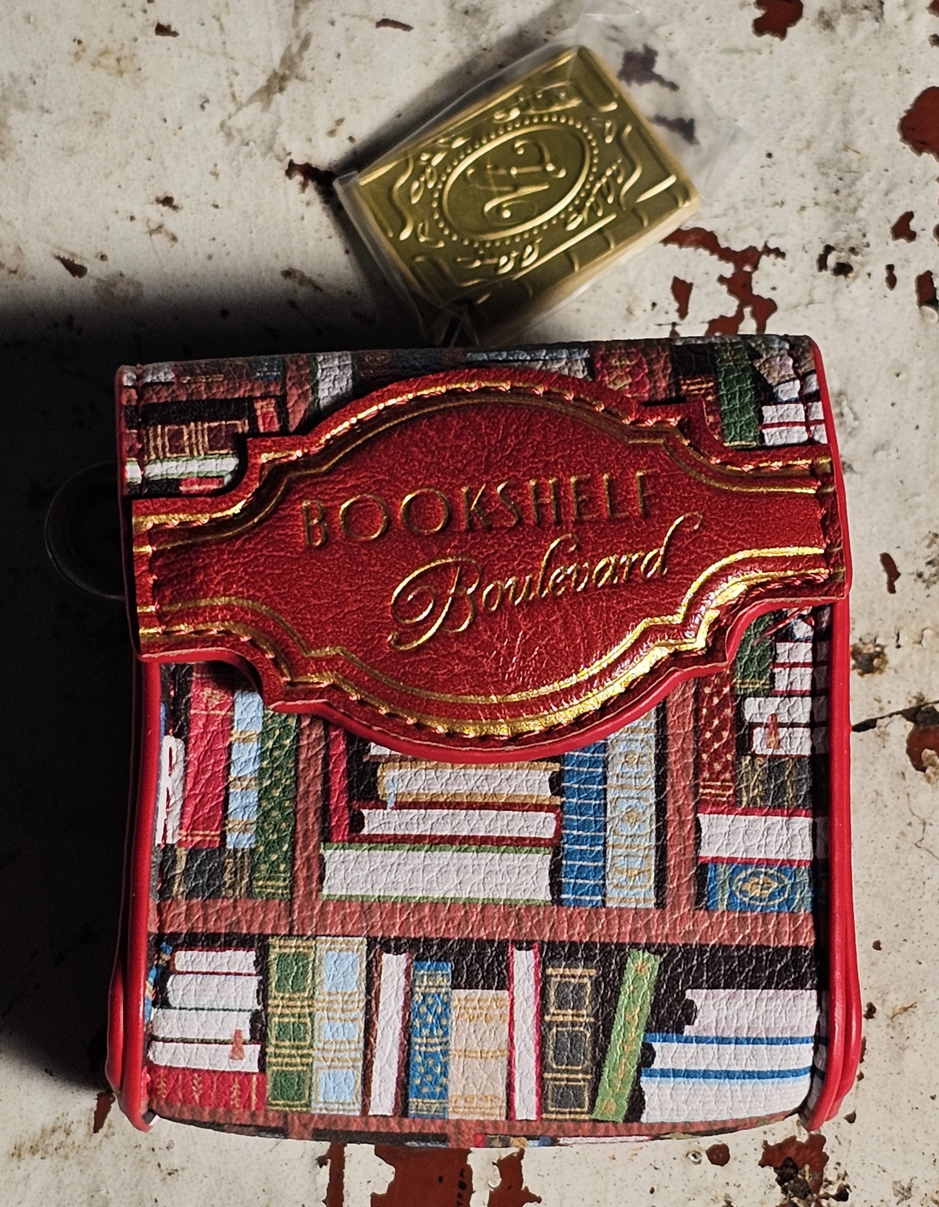 Vendula Keychain Pouch - Bookshelf - morpeth gift gallery hunter valley region vendula handbag pouch wallet coin purse cassie grand hotel boulevard willow reception bell suitcase stack book evie phone key chain