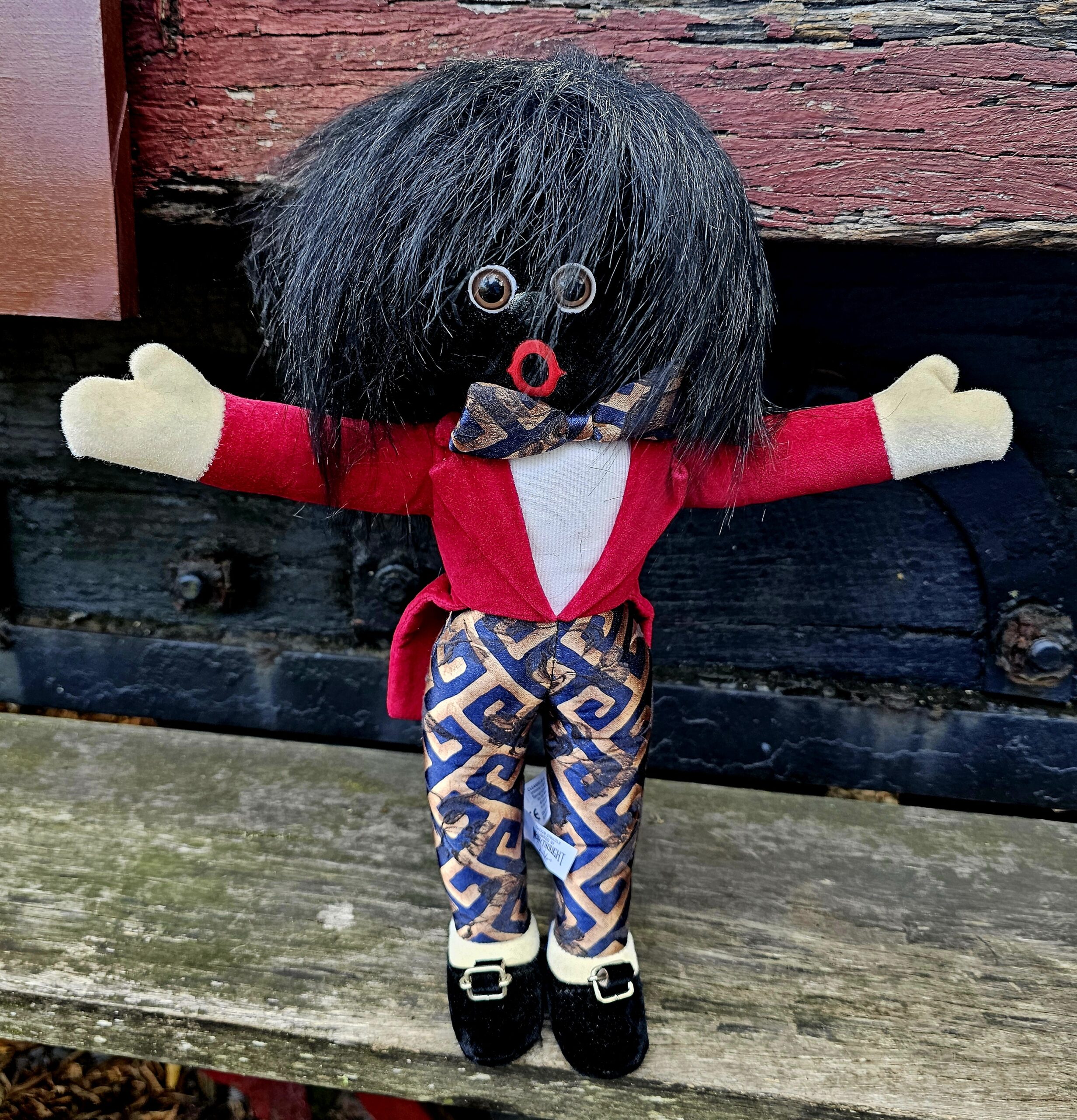 Swanee Gollie by Merrythought, England - morpeth antique centre hunter valley region vintage steiff merrythought chad valley deans artist made golliwoggs golly golli black doll americana