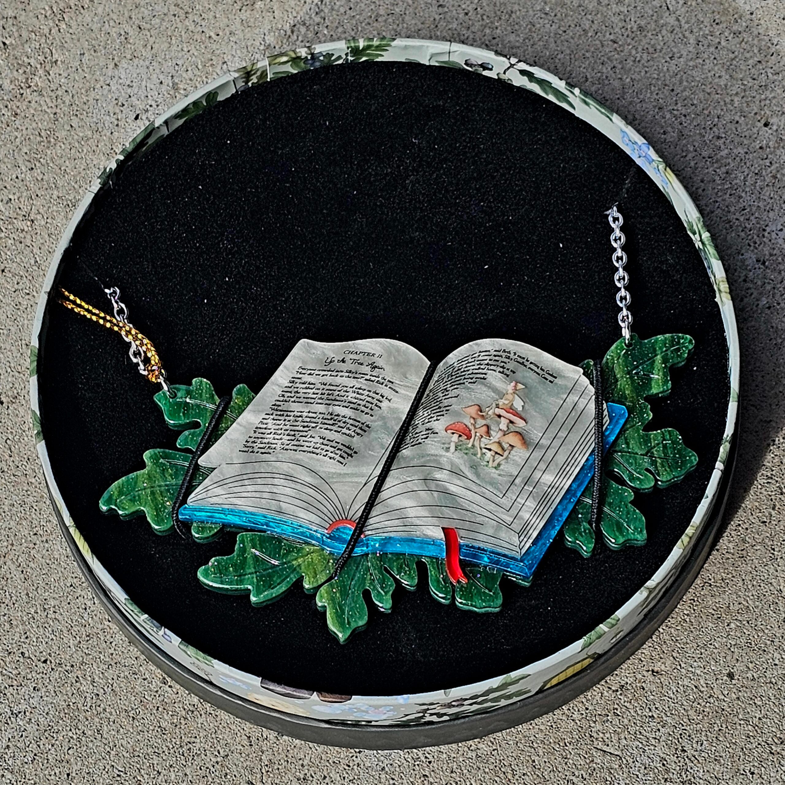 Erstwilder Necklace - The Magic Faraway Tree Book - morpeth antique centre hunter valley region vintage erstwilder brooch earrings necklace enamel pin enid blyton the enchanted forest magic far away tree novel movie children's fiction book magic far away tree book