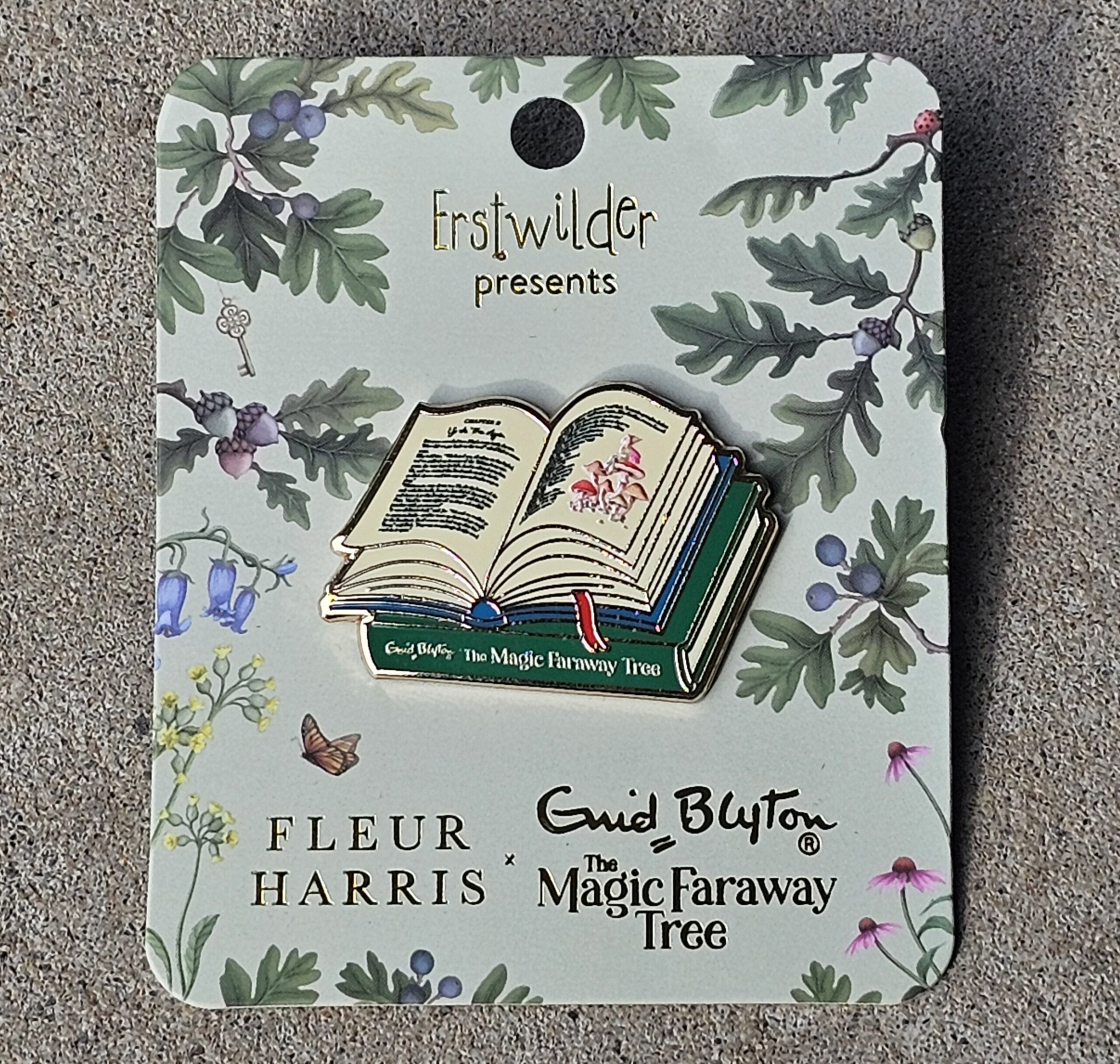 Erstwilder Enamel Pin - The Magic Faraway Tree Book - morpeth antique centre hunter valley region vintage erstwilder brooch earrings necklace enamel pin enid blyton the enchanted forest magic far away tree novel movie children's fiction book