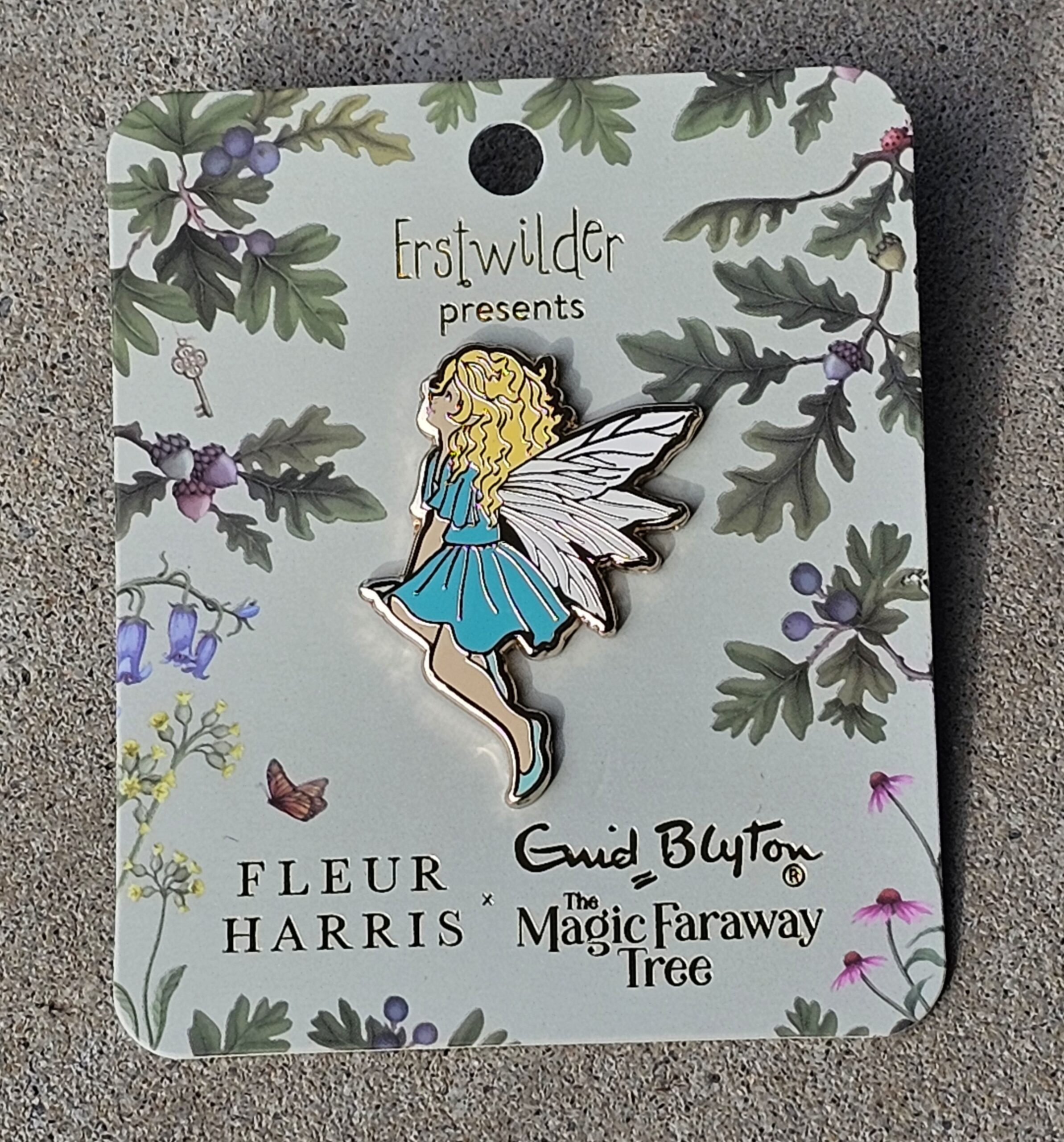 Erstwilder Enamel Pin - Silky the Fairy - morpeth antique centre hunter valley region vintage erstwilder brooch earrings necklace enamel pin enid blyton the enchanted forest magic far away tree novel movie children's fiction book silky fairy