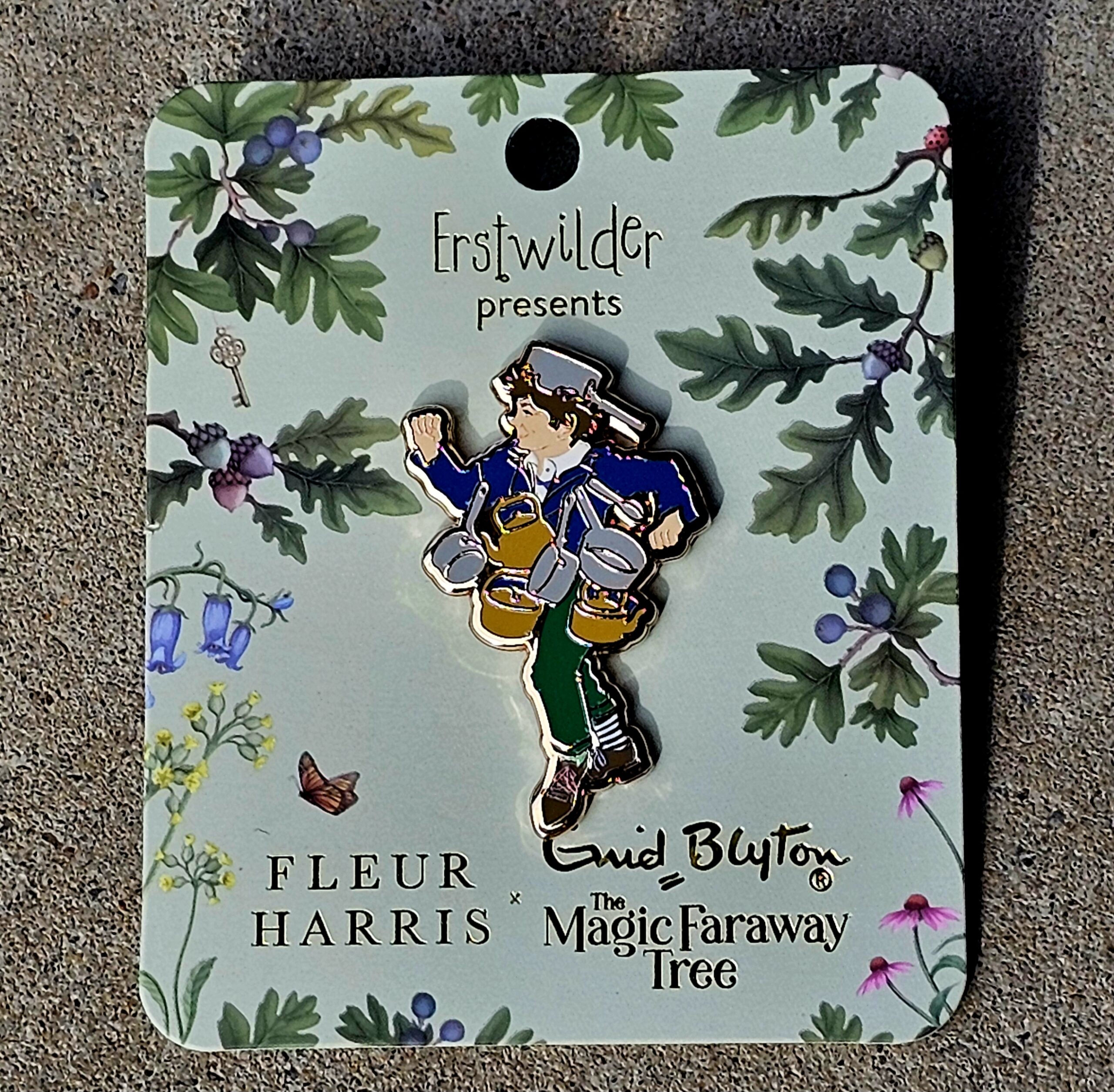 Erstwilder Enamel Pin - Saucepan Man - morpeth antique centre hunter valley region vintage erstwilder brooch earrings necklace enamel pin enid blyton the enchanted forest magic far away tree novel movie children's fiction book saucepan man