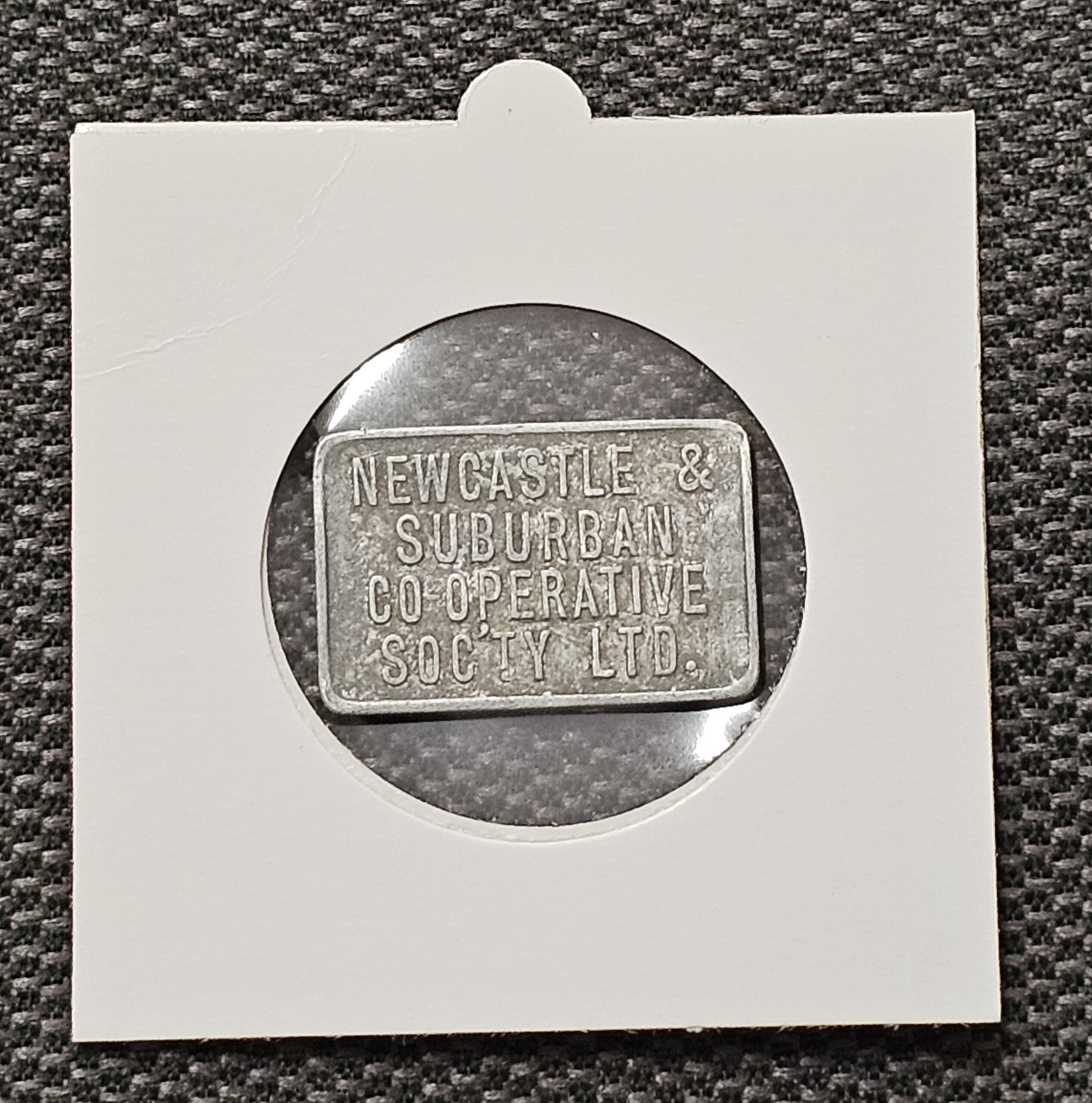 Newcastle 'The Store' Milk Token - Half Pint - morpeth antique centre hunter valley region vintage one milk pint half bottled token the store co operative newcastle suburban society limited ltd