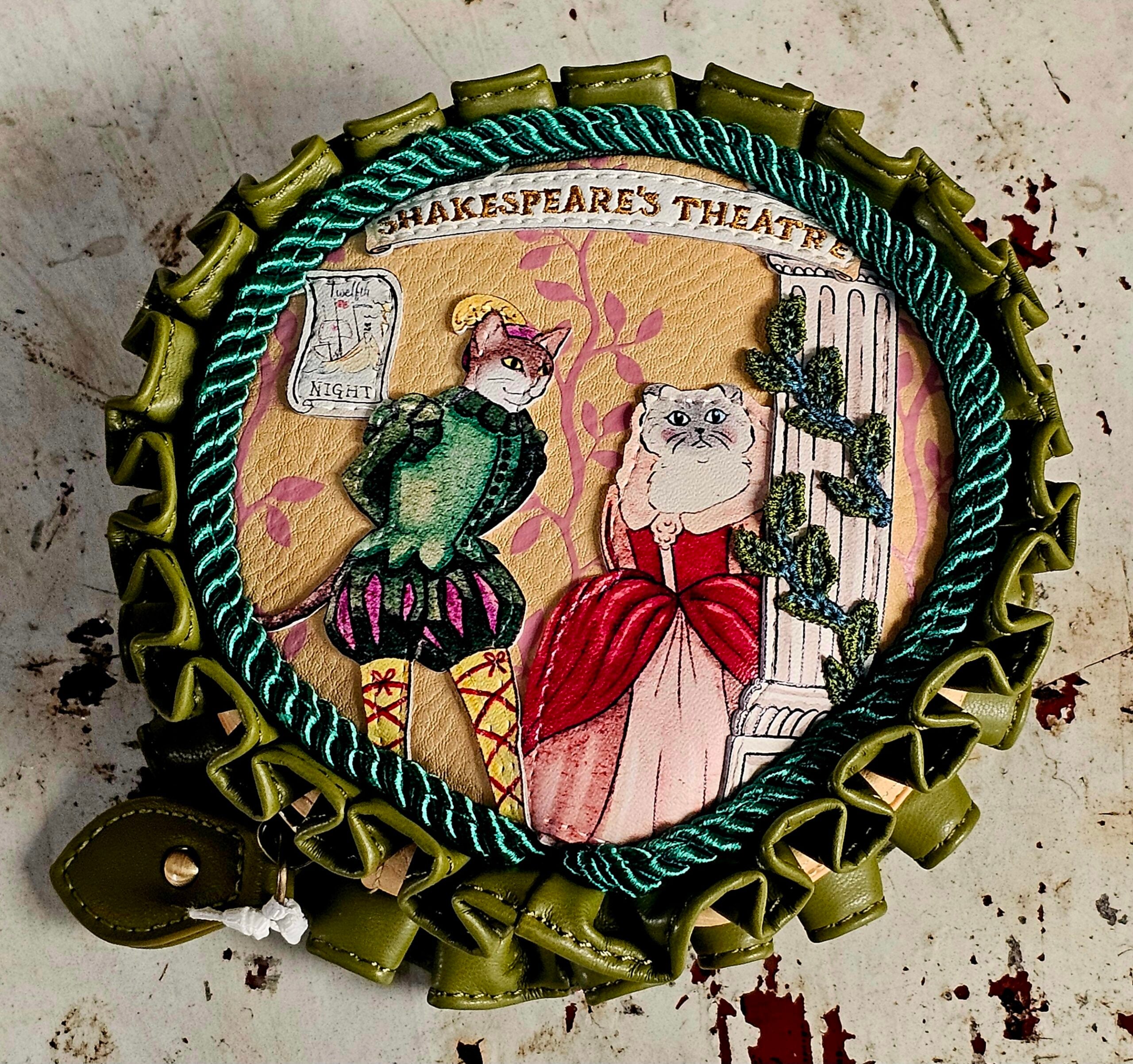 Vendula Coin Purse - Shakespeare's Theatre Twelfth Night - morpeth gift gallery hunter valley region shakespeare's theatre twelfth night grab mini grace coin key chain wallet zip purse hat jester ship village house vendula london handbag