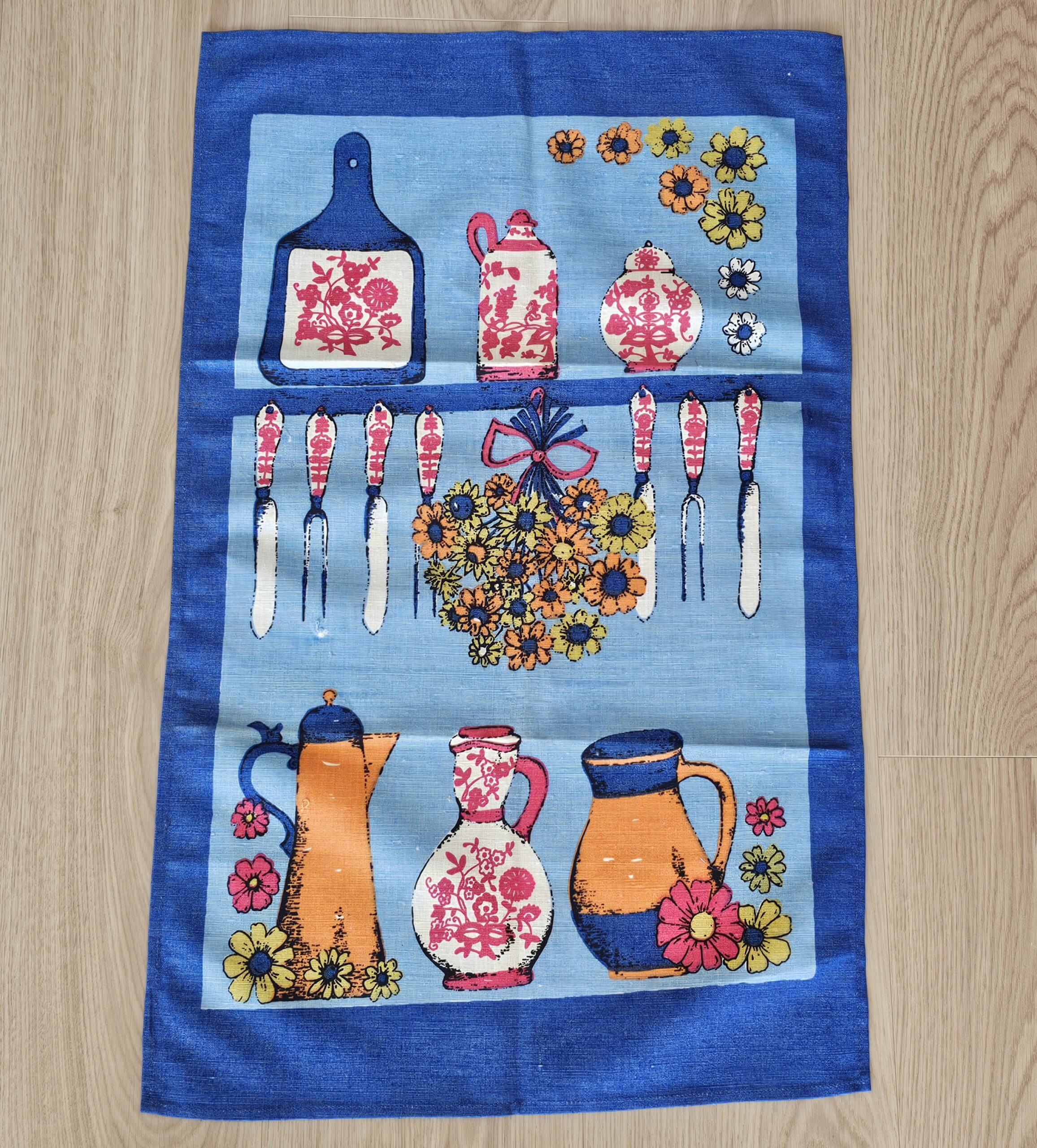 Teatowel - Kitchen Utensils - morpeth antique centre hunter valley region vintage tea towel kitchen cotton linen road trips kitchen utensils