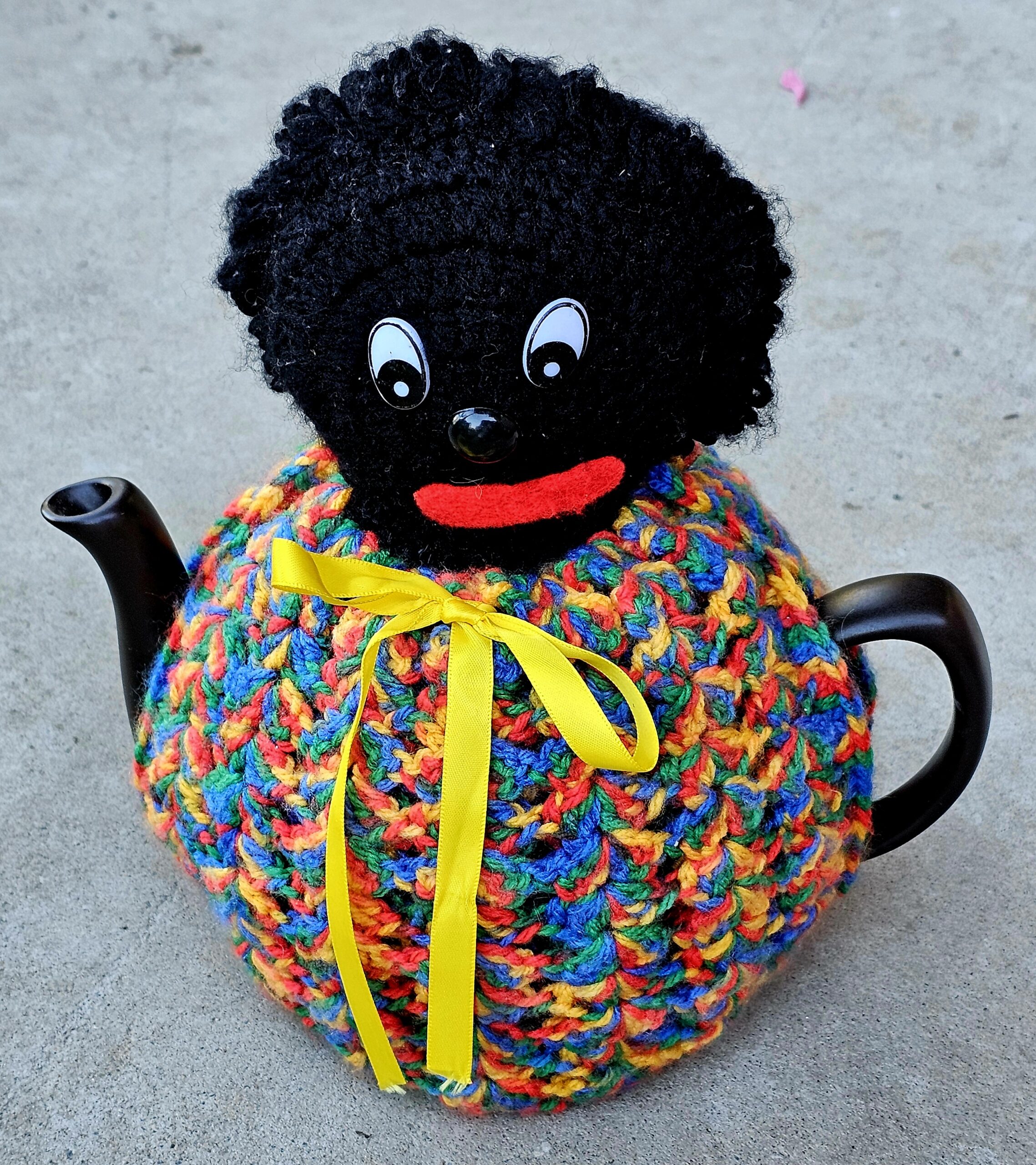 Teapot with Golly Teacosy - Teapot with Golly Teacosy
