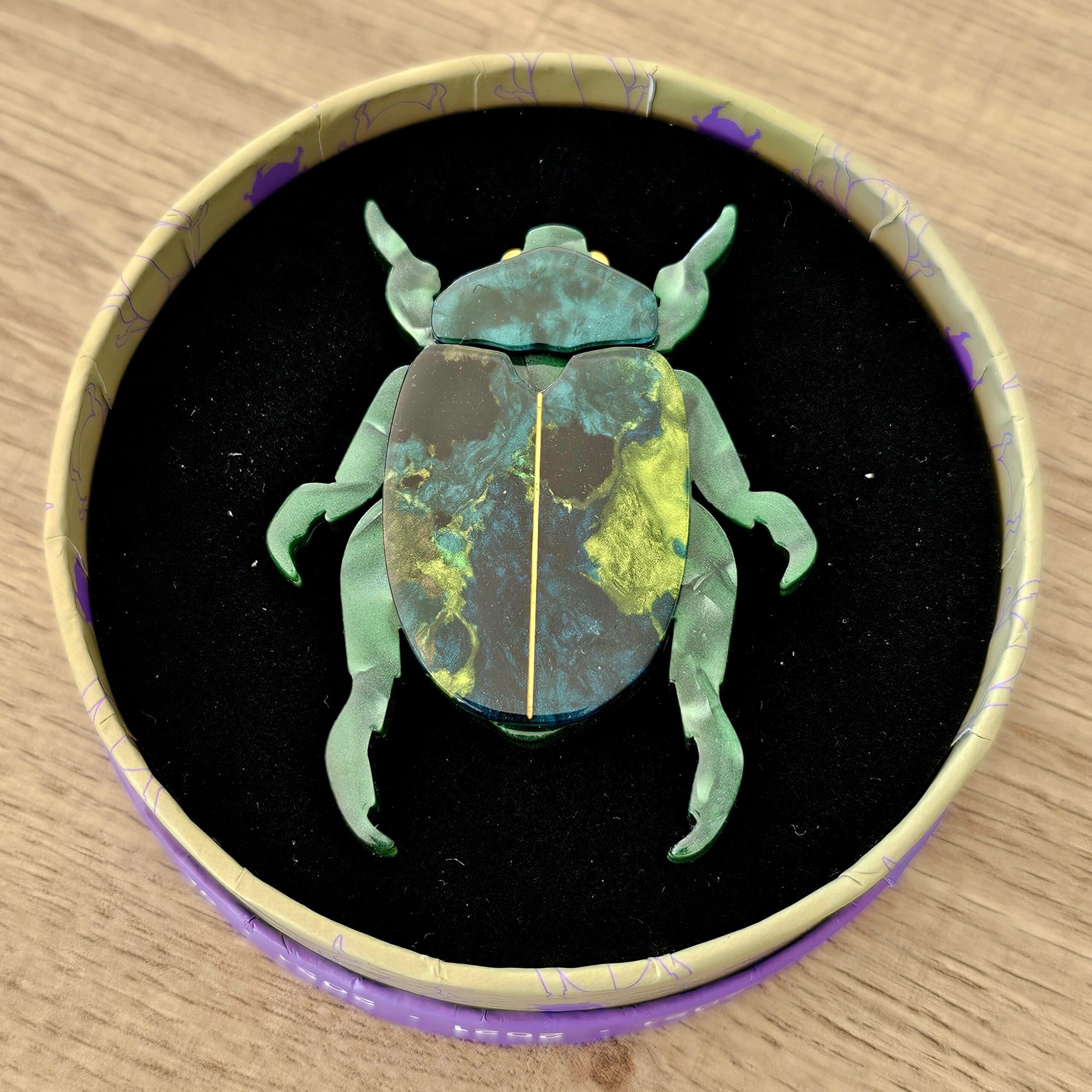Erswtlder Brooch - Nature's Noel - morpeth antique centre hunter valley region erstwilder collectable brooch fan favourites 15th fifteenth birthday 2011 2025 nature's noel christmas jewel beetle