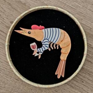 Erstwilder Brooch – Pascal the Parisian Prawn