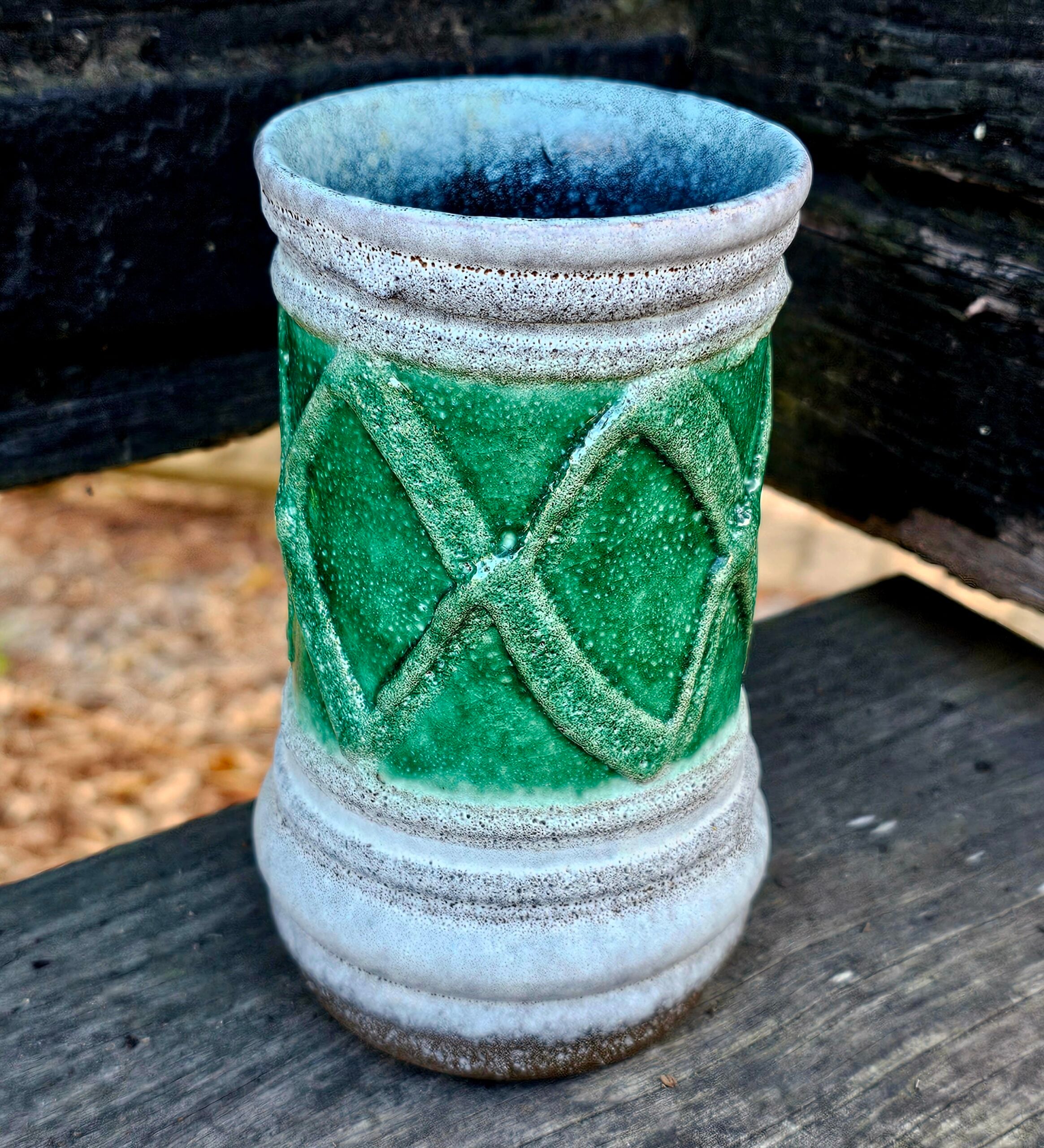 East German Pottery Vase - morpeth antique centre hunter valley region west east german pottery salt glaze fat lava pottery ceramic vase pot decorative mid century modern