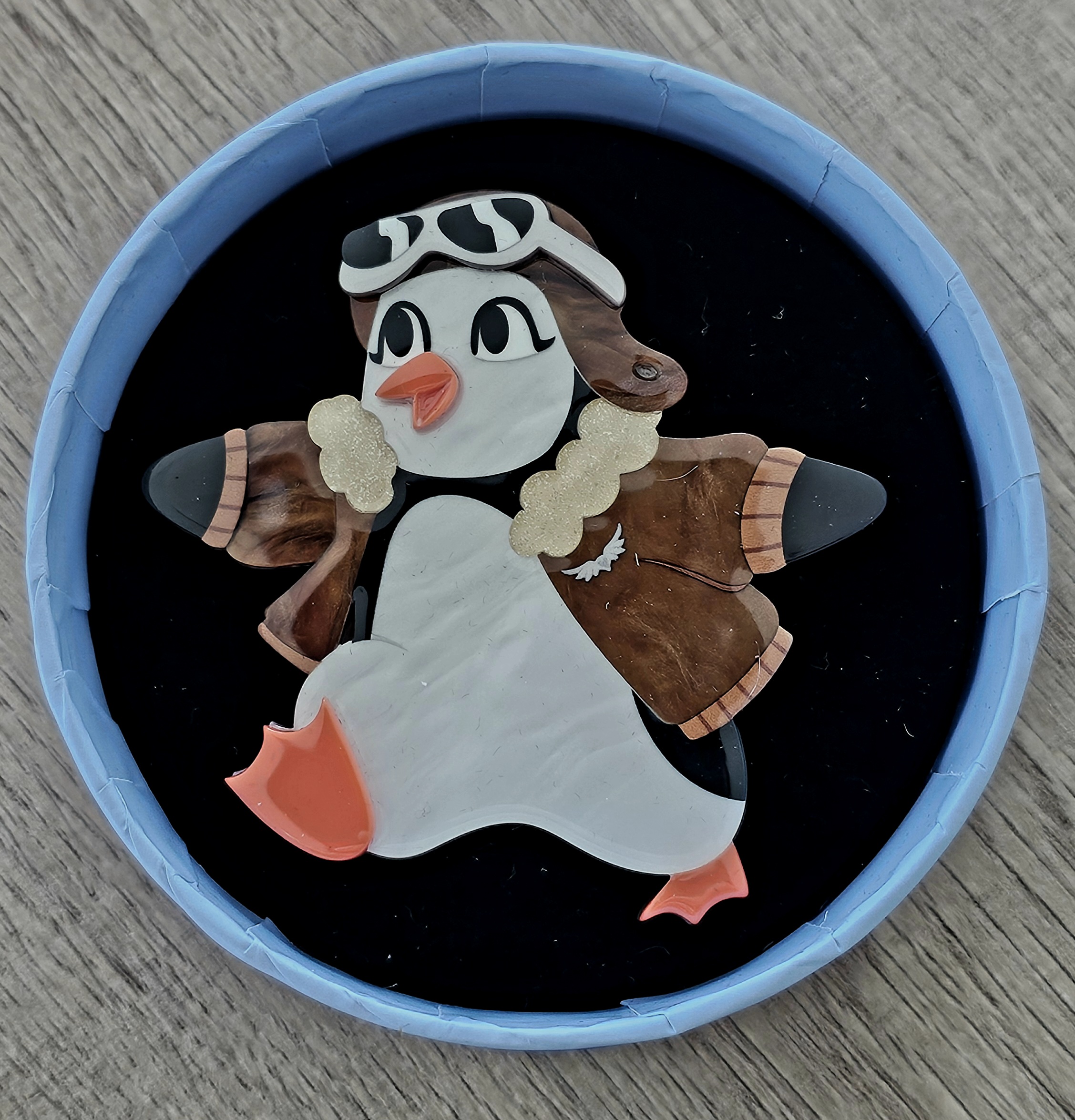 Erstwilder Brooch - Captain Northwind - morpeth antique centre hunter valley region erstwilder collectable professions hobbies career animals wild at work brooch captain northwind penguin