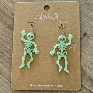 Erstwilder Earrings – Skeleton (Glow in Dark)