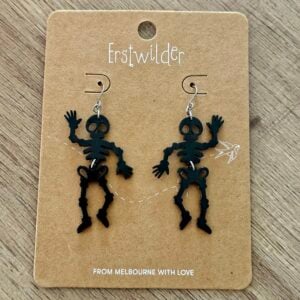 Erstwilder Earrings – Skeleton (Black)