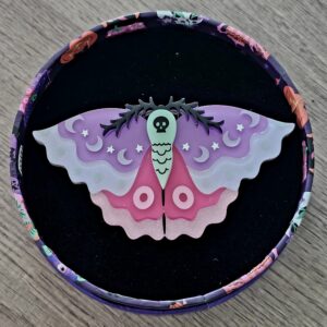 Erstwilder Brooch – Flutter by Night (Death Head Moth)