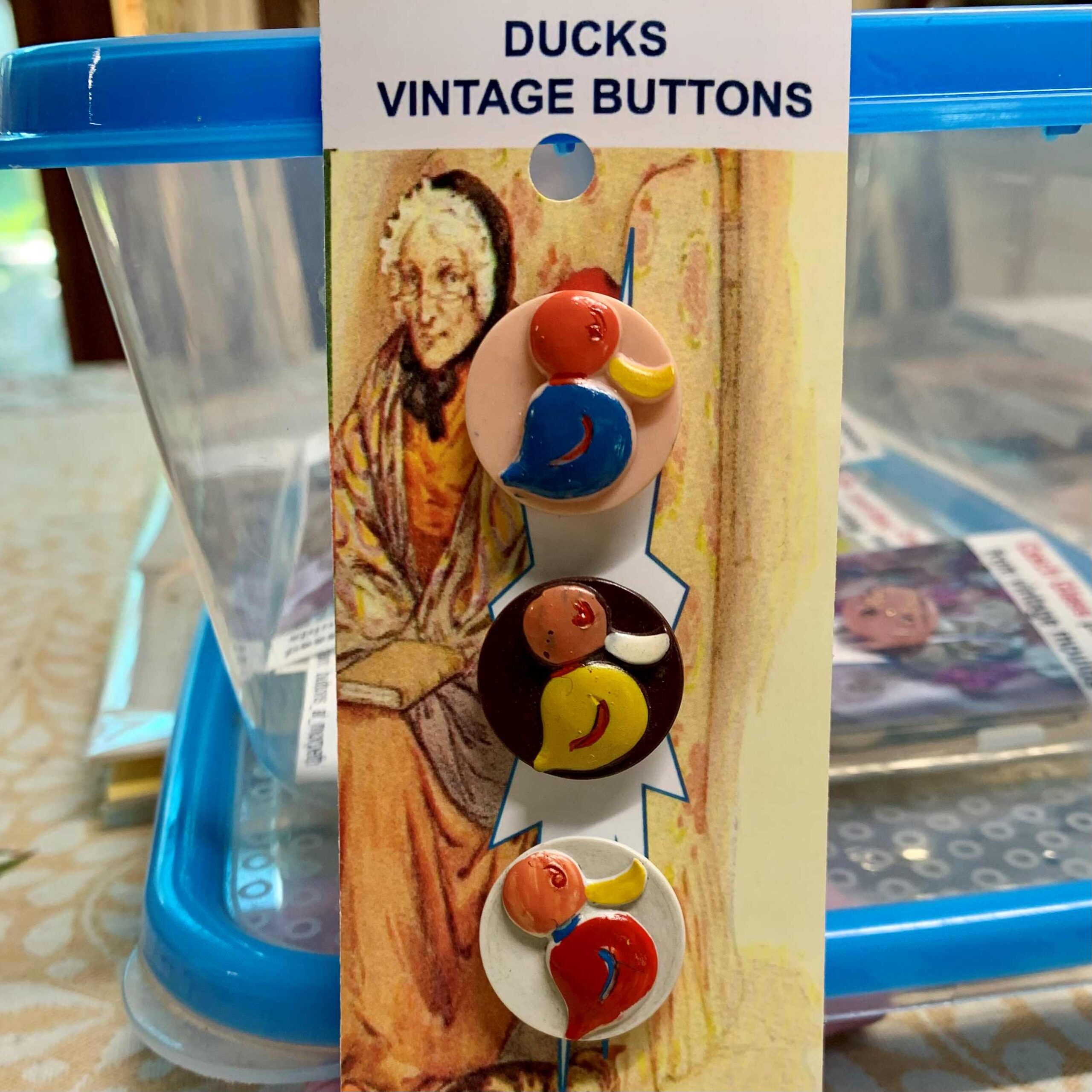 Casein Duck Buttons x 3 (code 542) - Buttons at Morpeth Antique Centre Hunter Valley NSW casein ducks vintage
