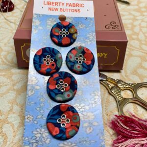 Liberty Fabric Buttons x 5 (code 532)