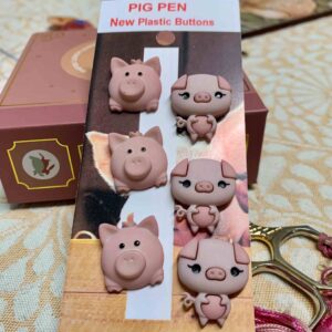 Pig Buttons x 6 (code 530)
