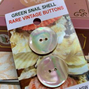 Sea Snail Shell Buttons x 2 (code 540)