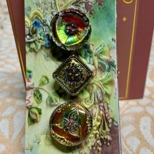 Czech Glass Buttons x 3 (code 426)