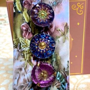 Czech Glass Buttons x 3 (code 427)