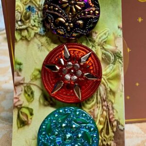 Czech Glass Buttons x 3 (code 420)